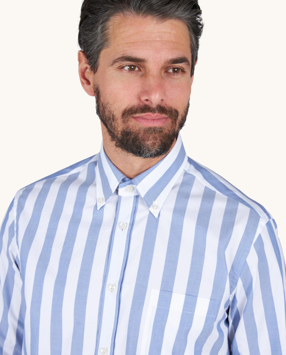 Camisa às Riscas Summer Breeze Azul-3