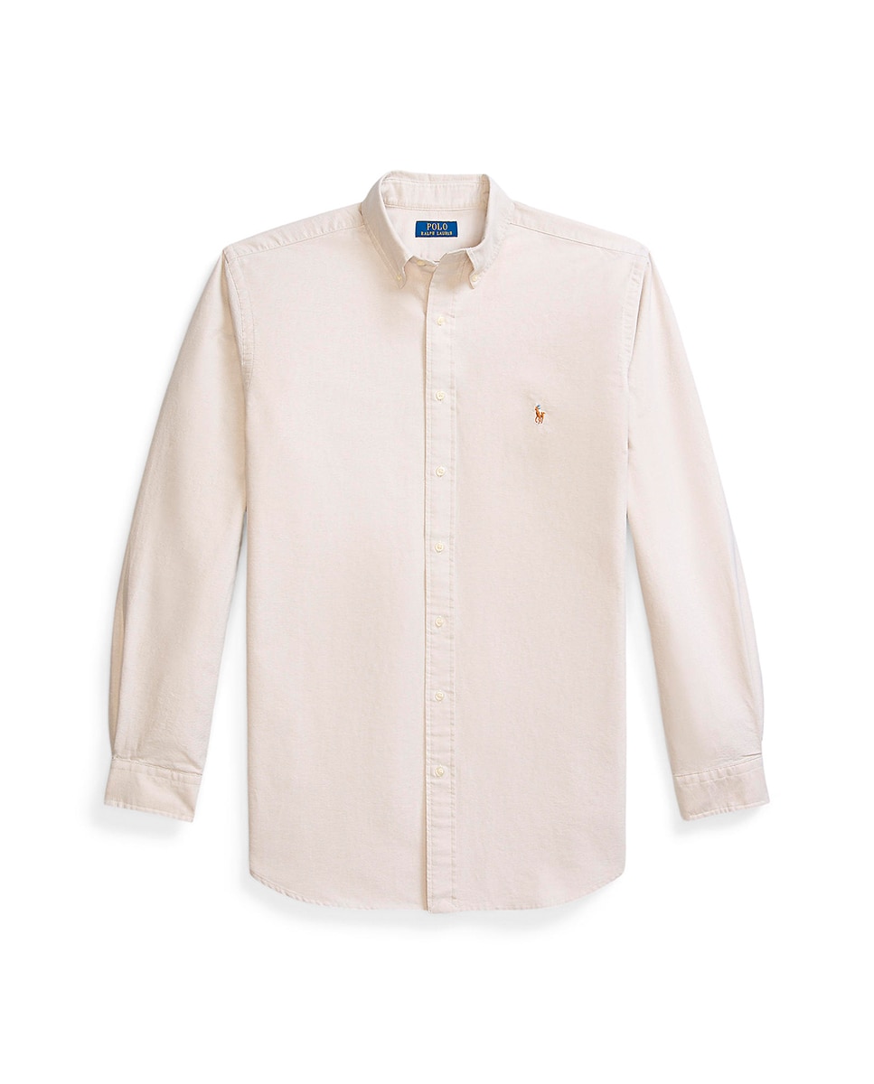 Camisa Oxford de Algodão Tamanhos Grandes Natural-5