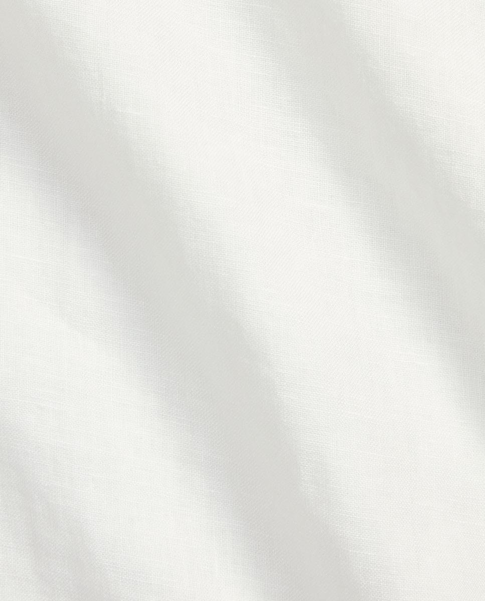 Camisa de Linho Classic Fit Branco-5