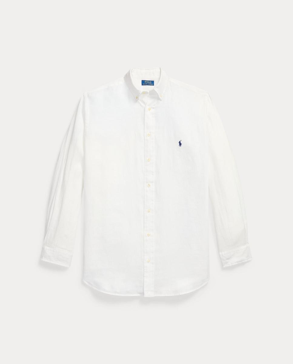 Camisa de Linho Classic Fit Branco-6