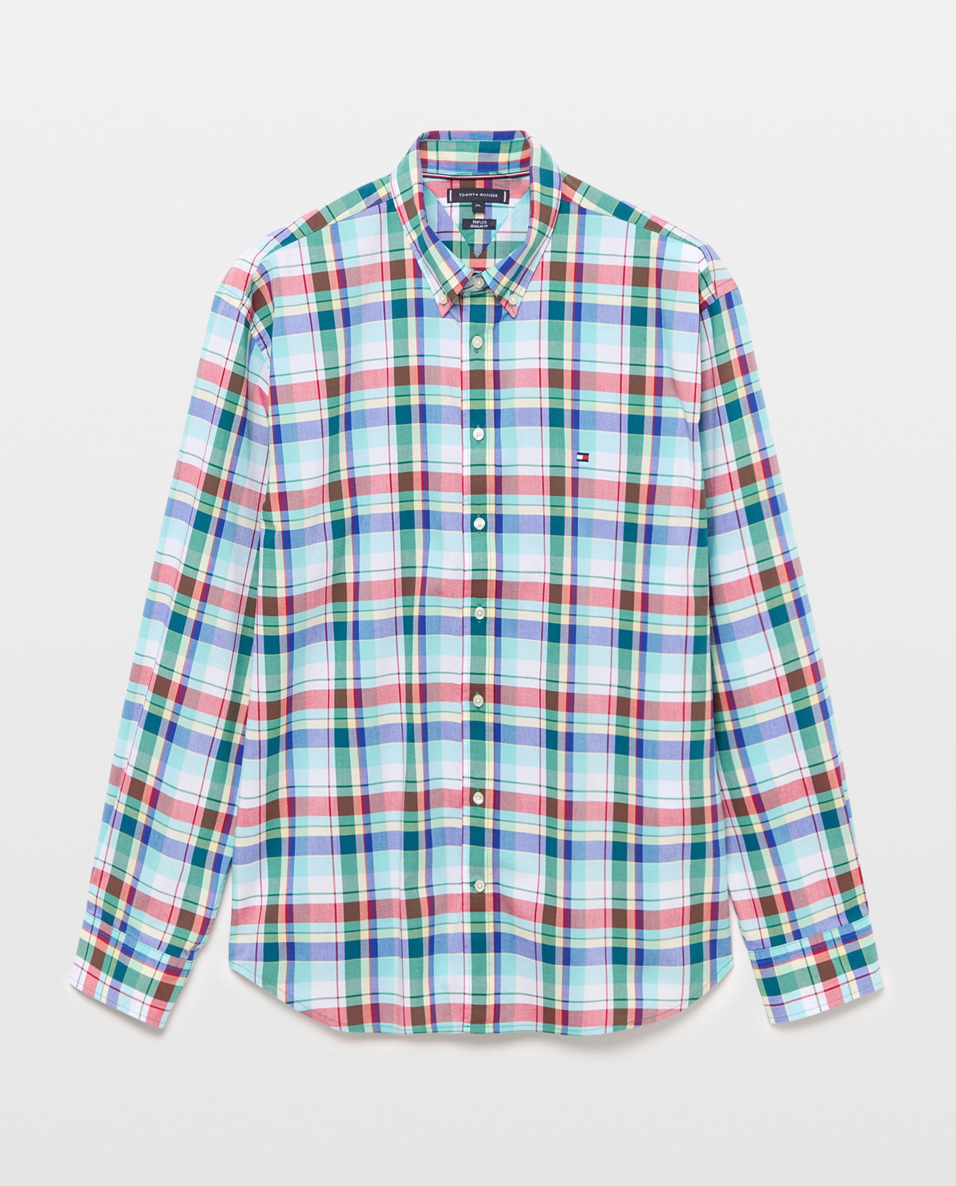 Camisa de Popelina com Manga Comprida Tamanhos Grandes Multicolor-4
