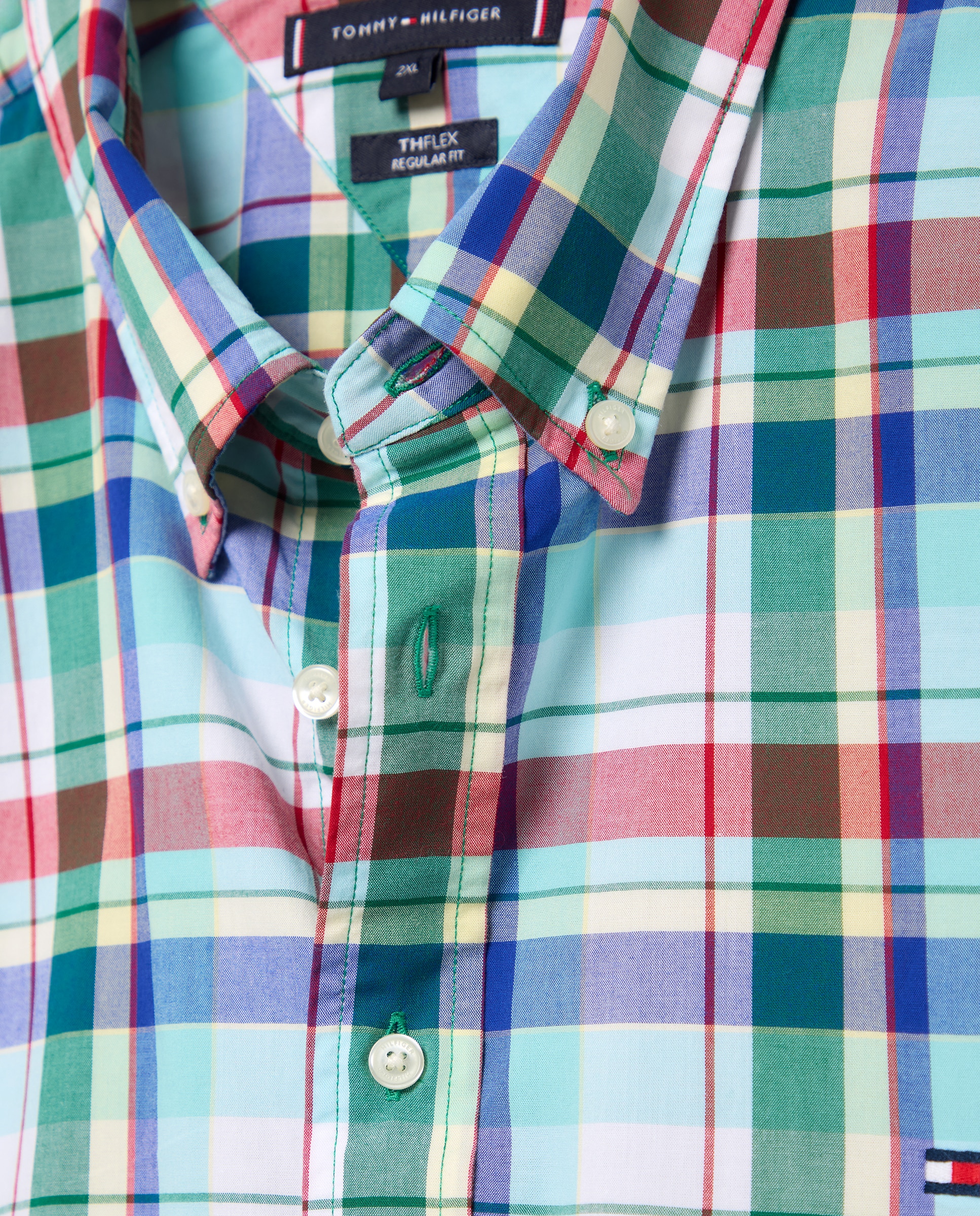 Camisa de Popelina com Manga Comprida Tamanhos Grandes Multicolor-5