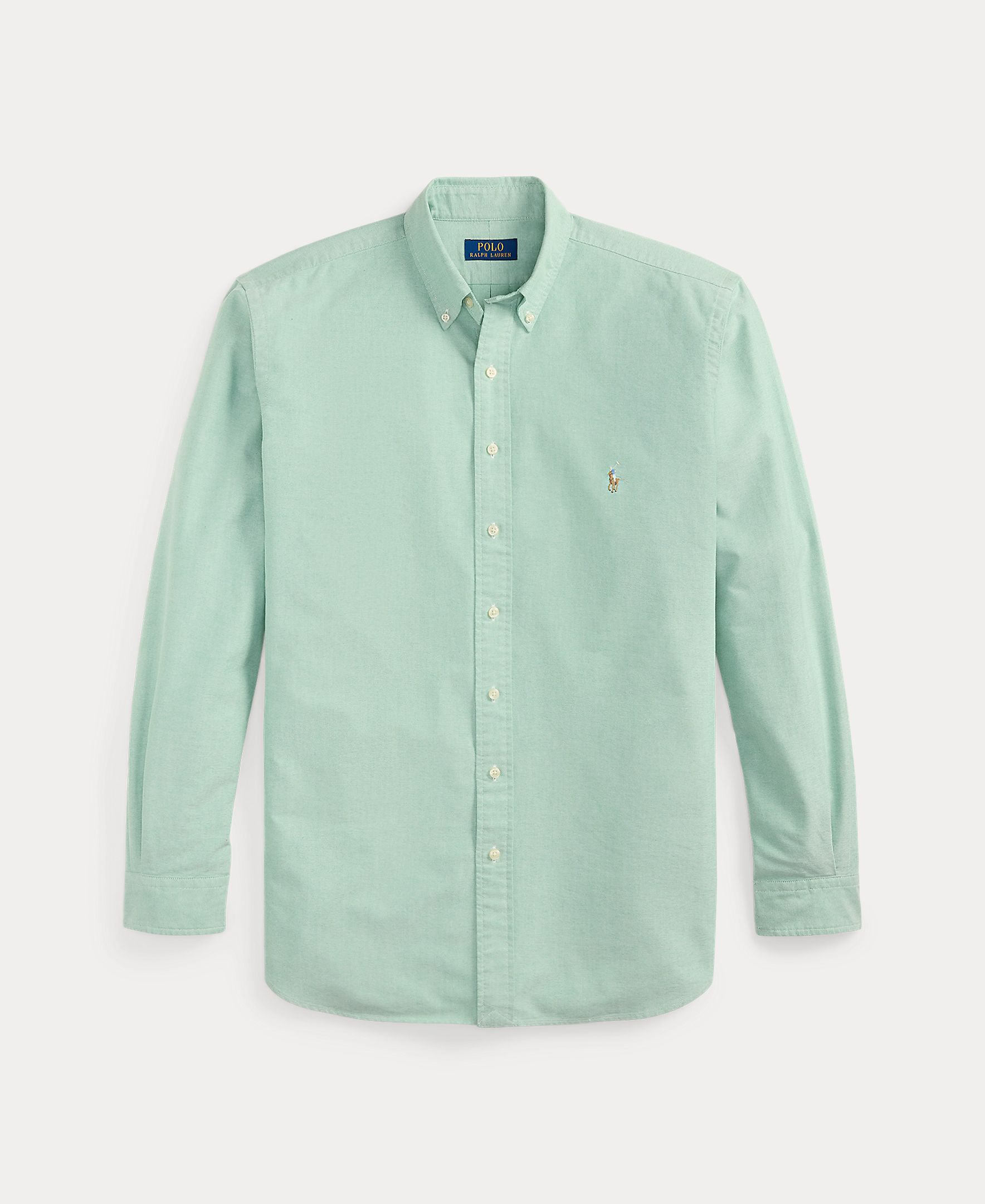 Camisa Oxford de Algodão Tamanhos Grandes Verde Água-6