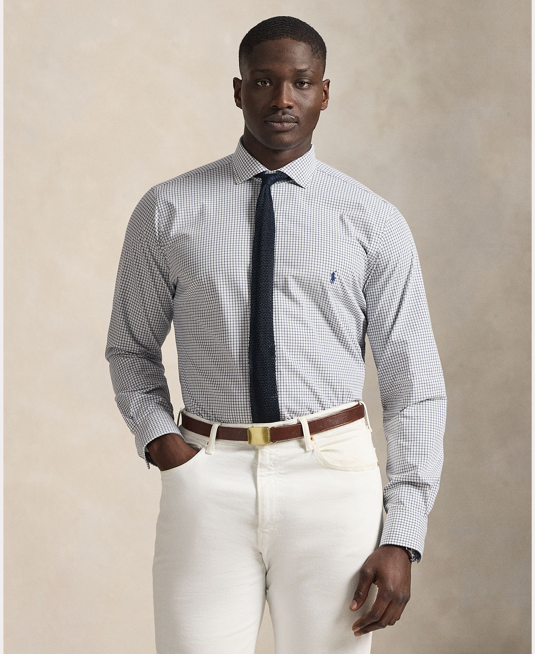 Imagem 0 de Camisa de Popelina Elástica Classic Fit Tamanhos Grandes