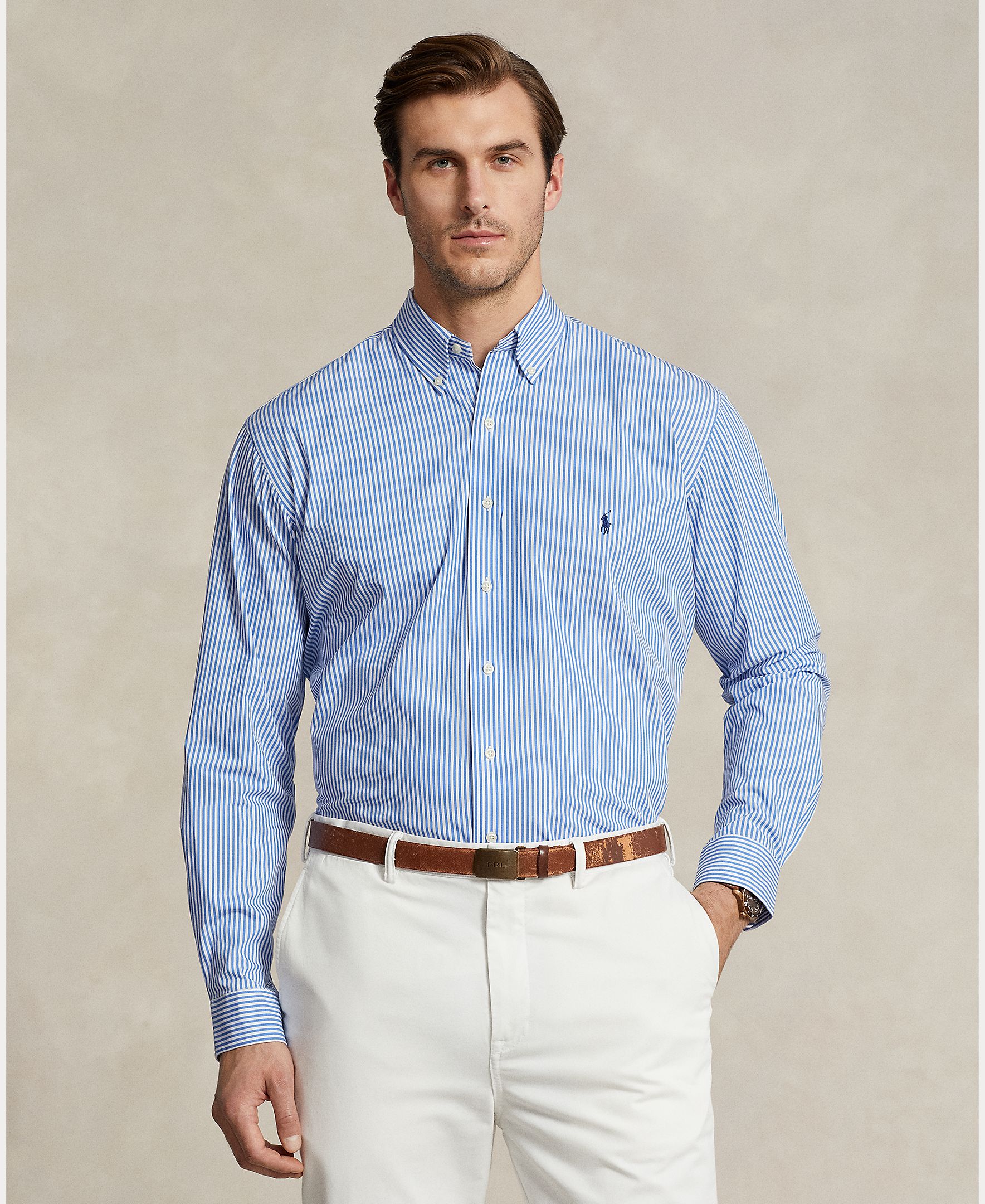 Imagem 0 de Camisa Classic Fit Tamanhos Grandes em Popelina
