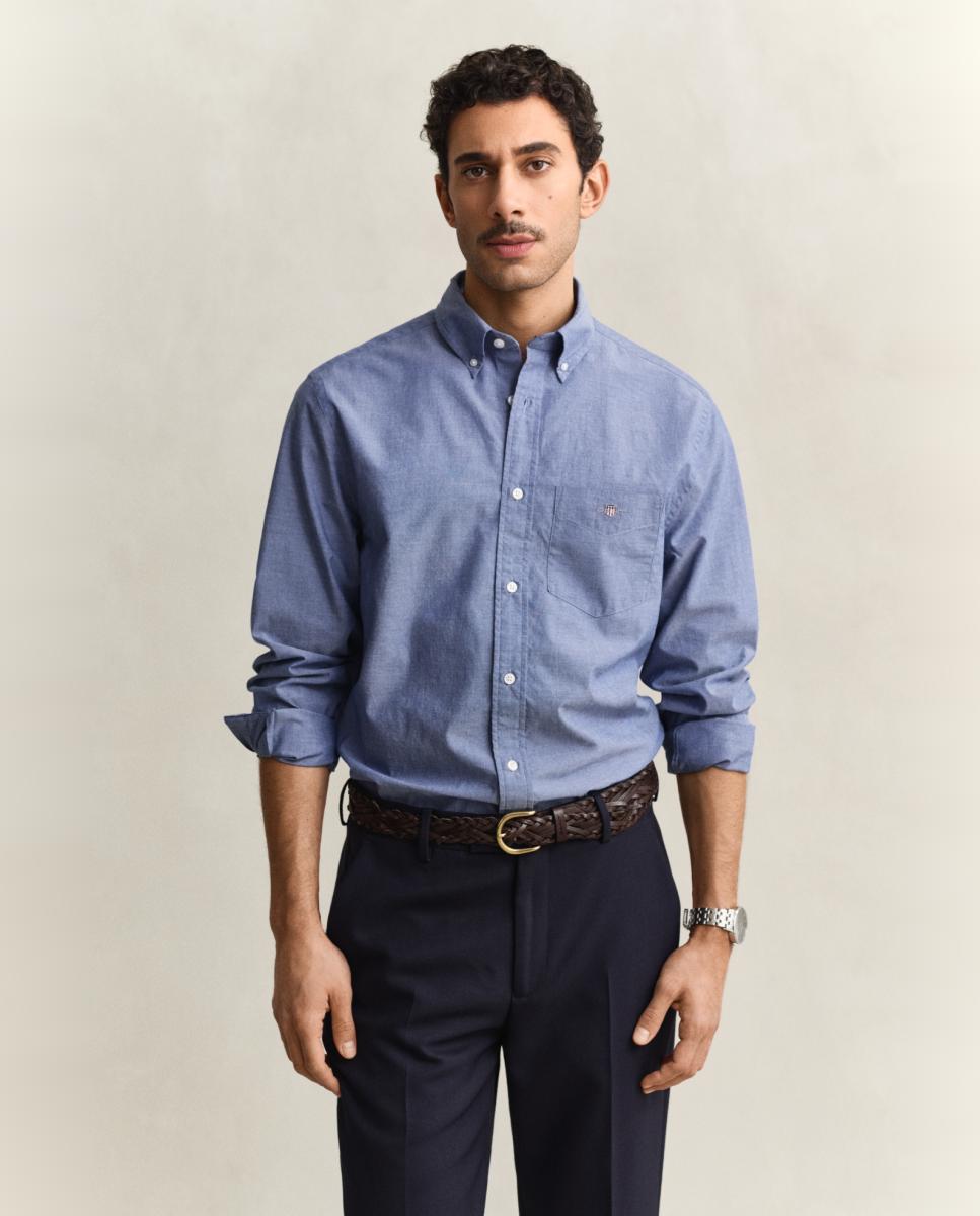 Imagem 0 de Camisa Regular Fit Tamanhos Grandes em Popelina Lisa