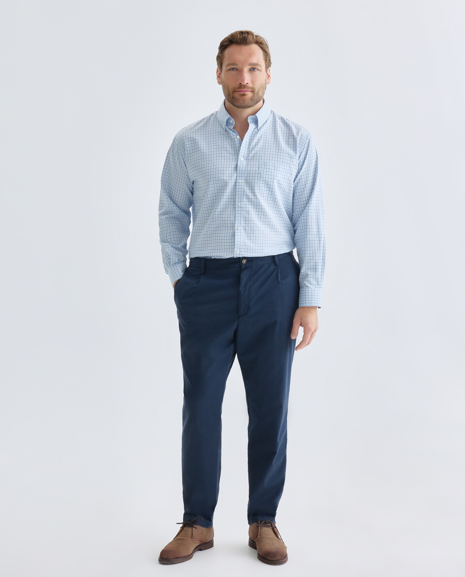 Camisa Non Iron Azul-2