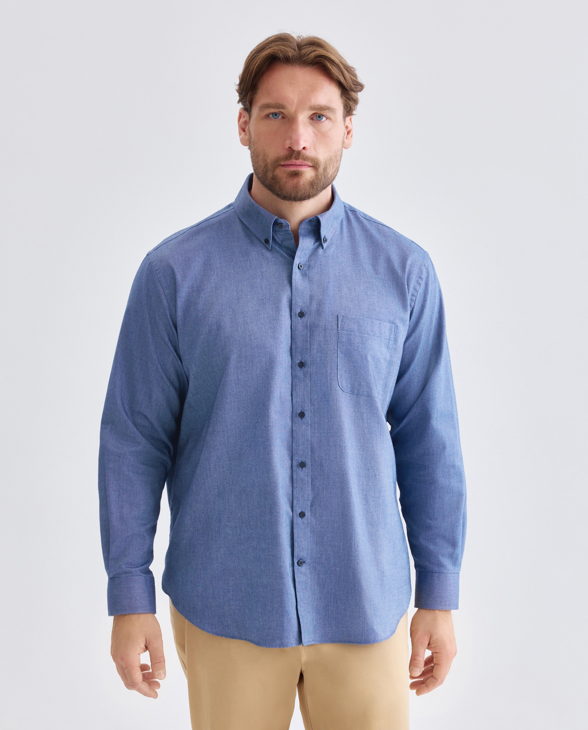 Camisa de hombre non iron - Rushmore - Azul Azul-1