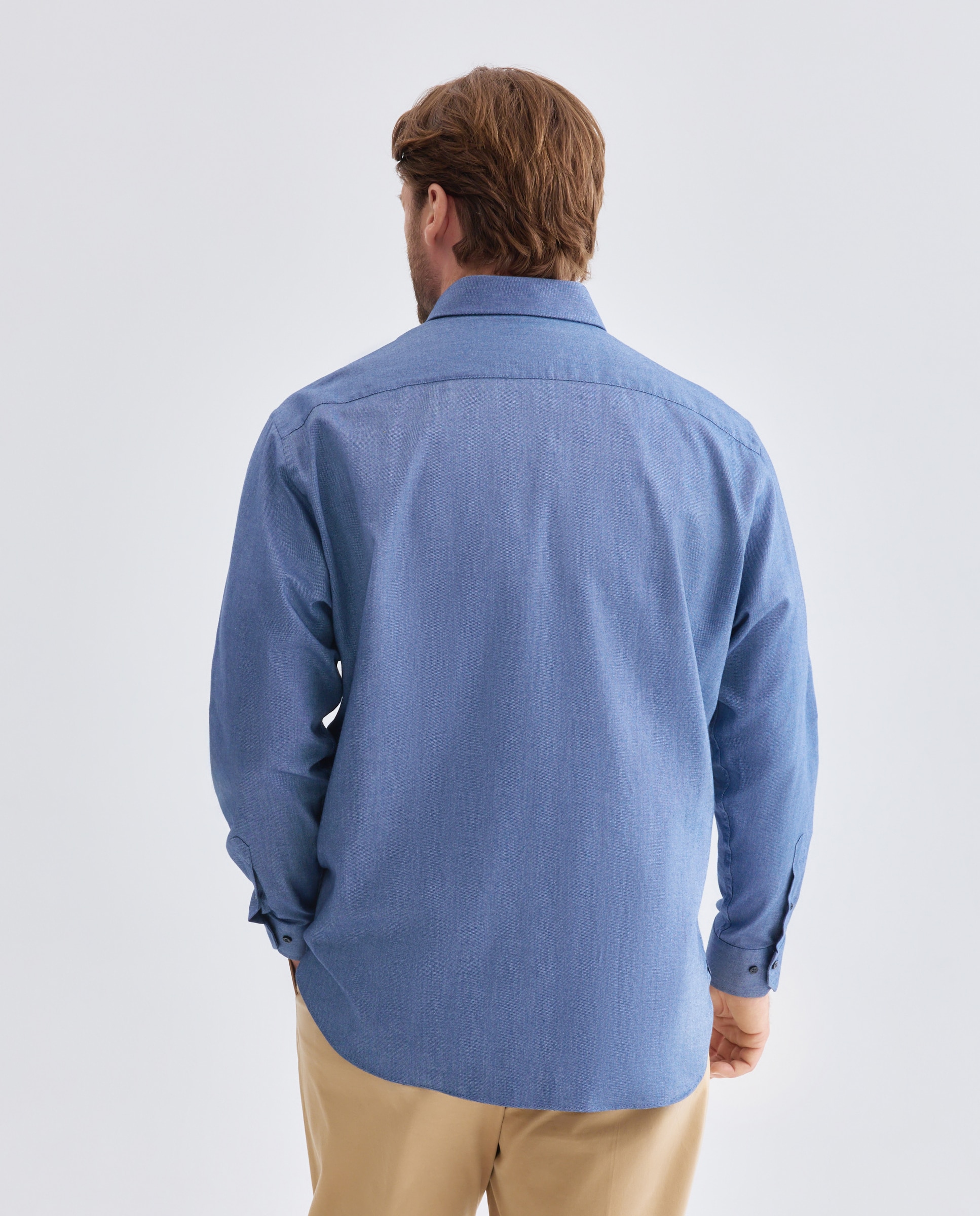 Camisa de hombre non iron - Rushmore - Azul Azul-2