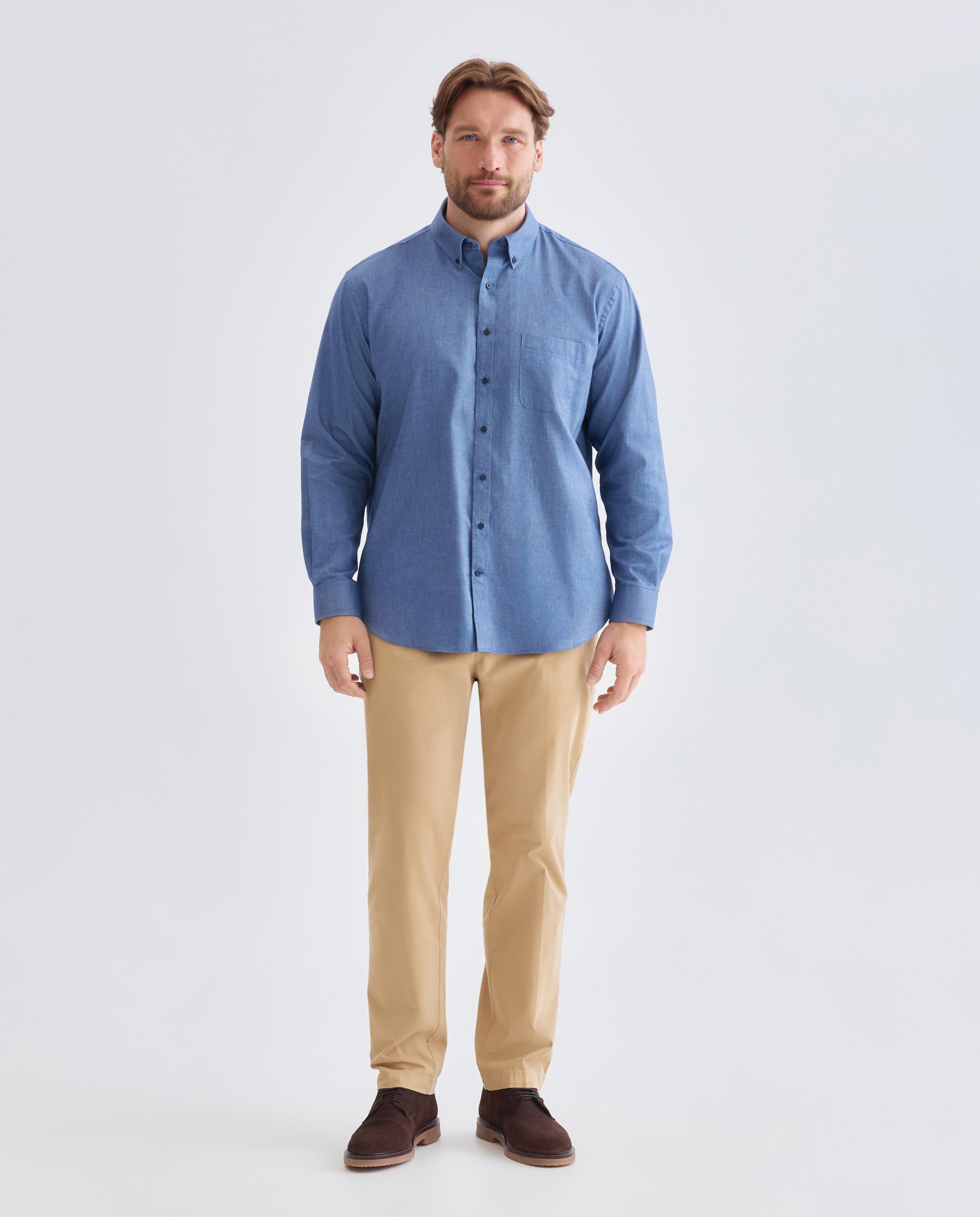 Camisa de hombre non iron - Rushmore - Azul Azul-3
