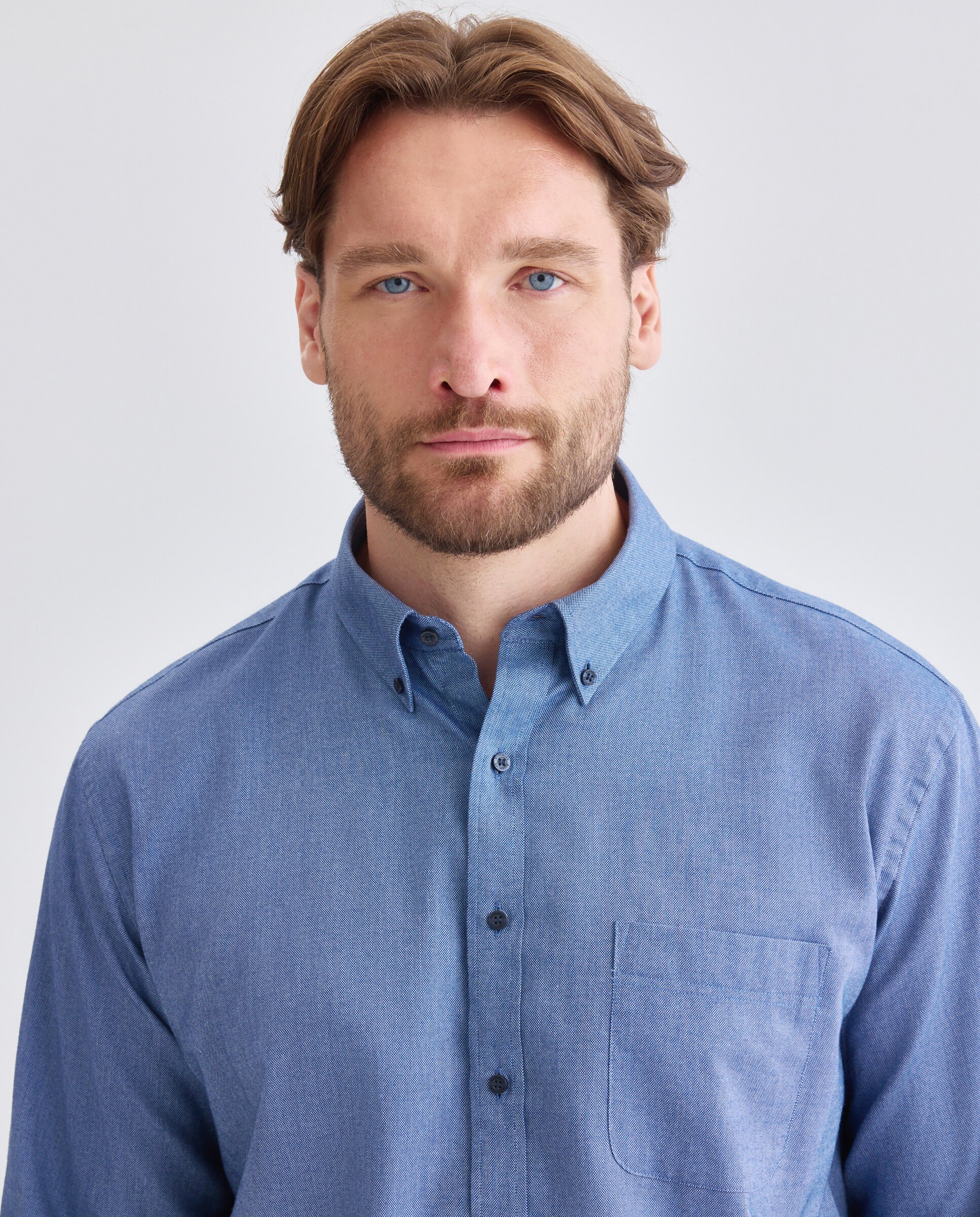 Camisa de hombre non iron - Rushmore - Azul Azul-4