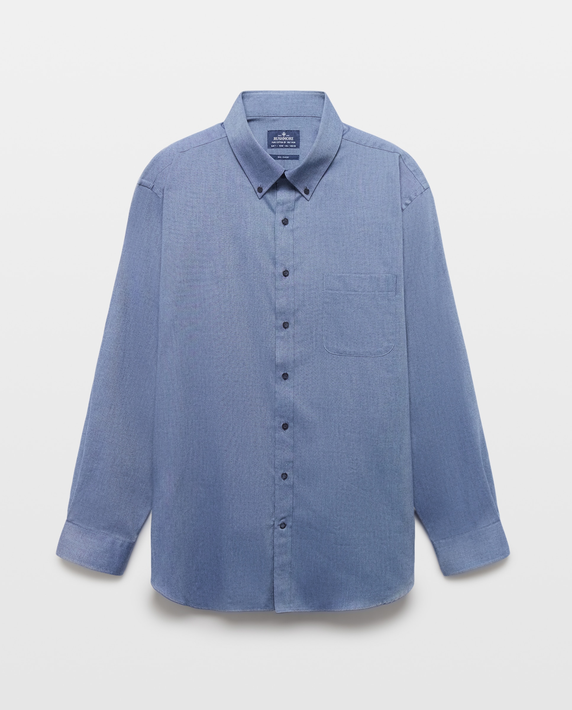 Camisa de hombre non iron - Rushmore - Azul Azul-5