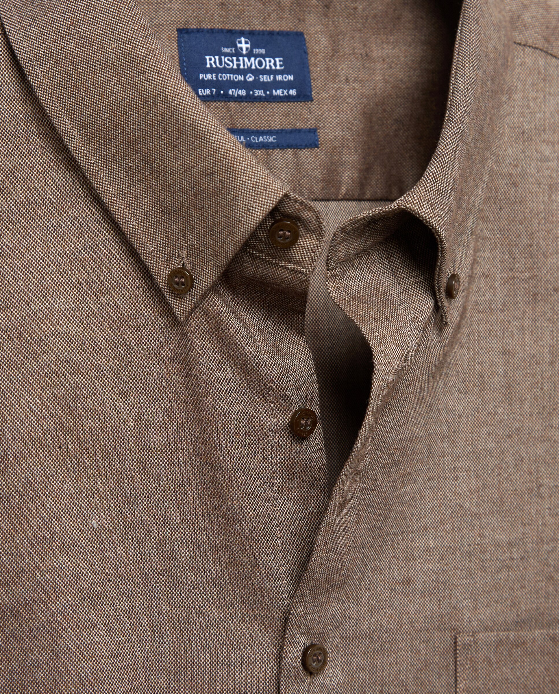Camisa Non Iron Castanho-5