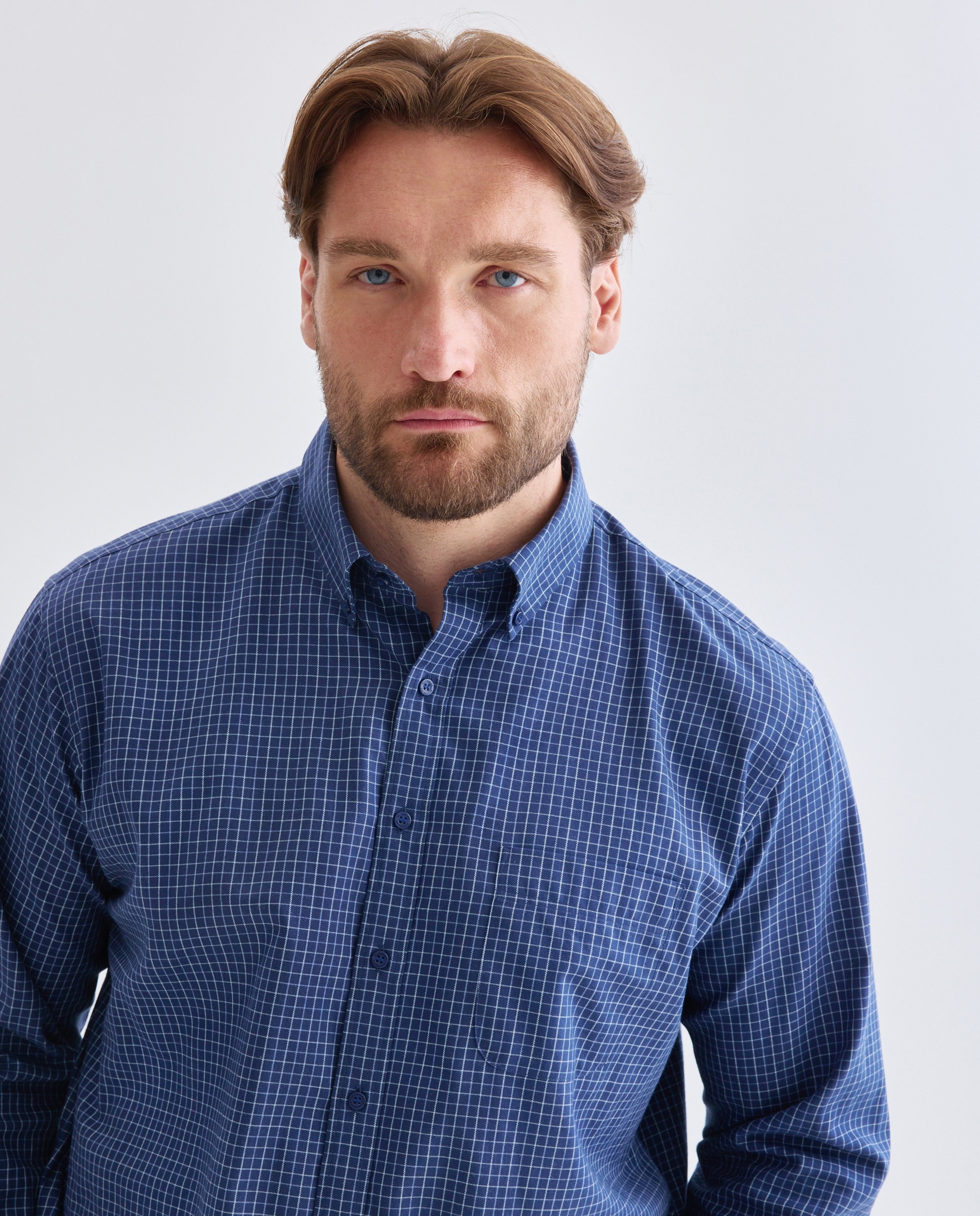 Camisa Non Iron Azul-4
