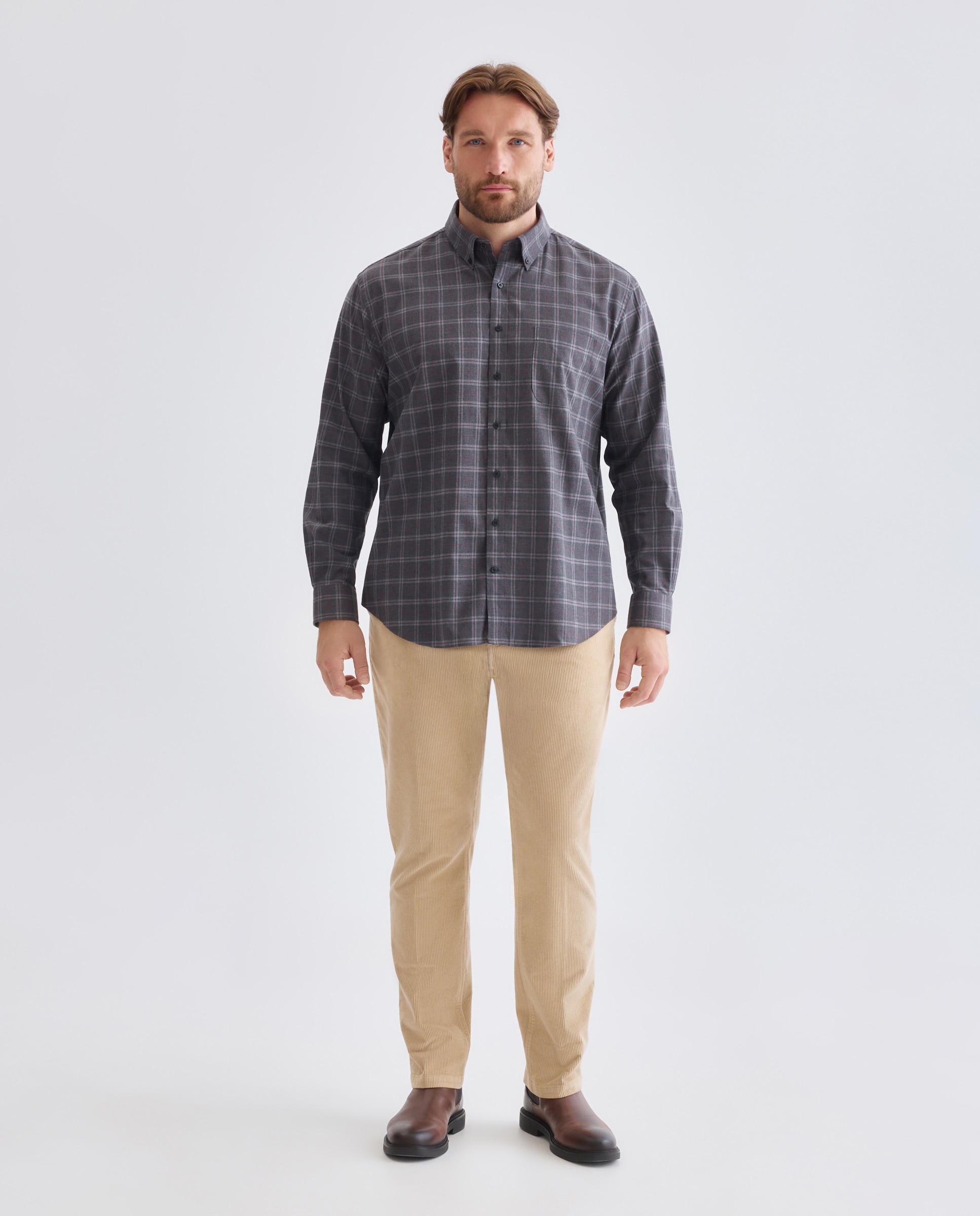 Camisa Non Iron Cinzento-3