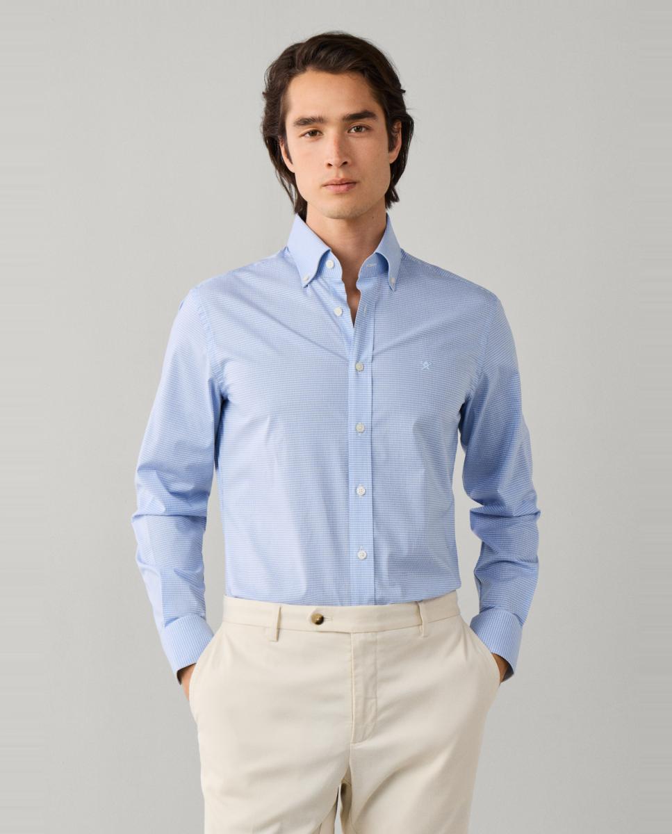 Imagem 0 de Camisa Classic Fit aos Quadrados Vichy Tamanhos Grandes