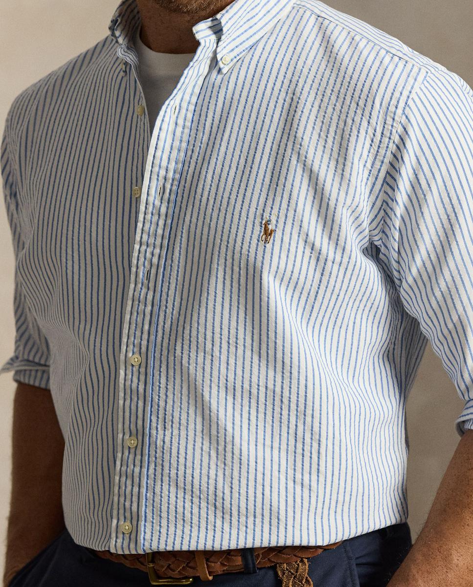 Casaco para Homem de Estilo Militar com Remendos, Tamanhos Grandes Azul-4