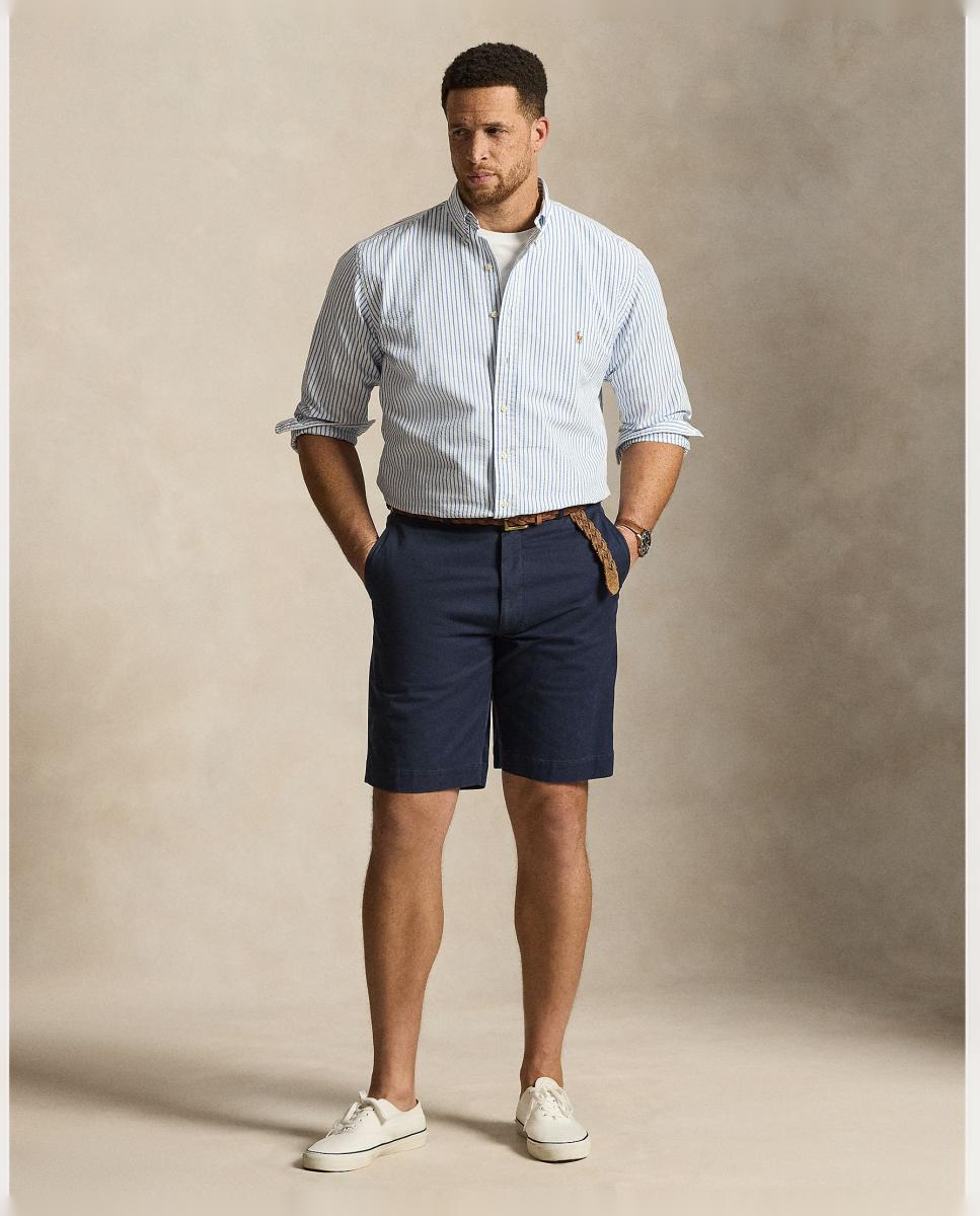 Casaco para Homem de Estilo Militar com Remendos, Tamanhos Grandes Azul-6