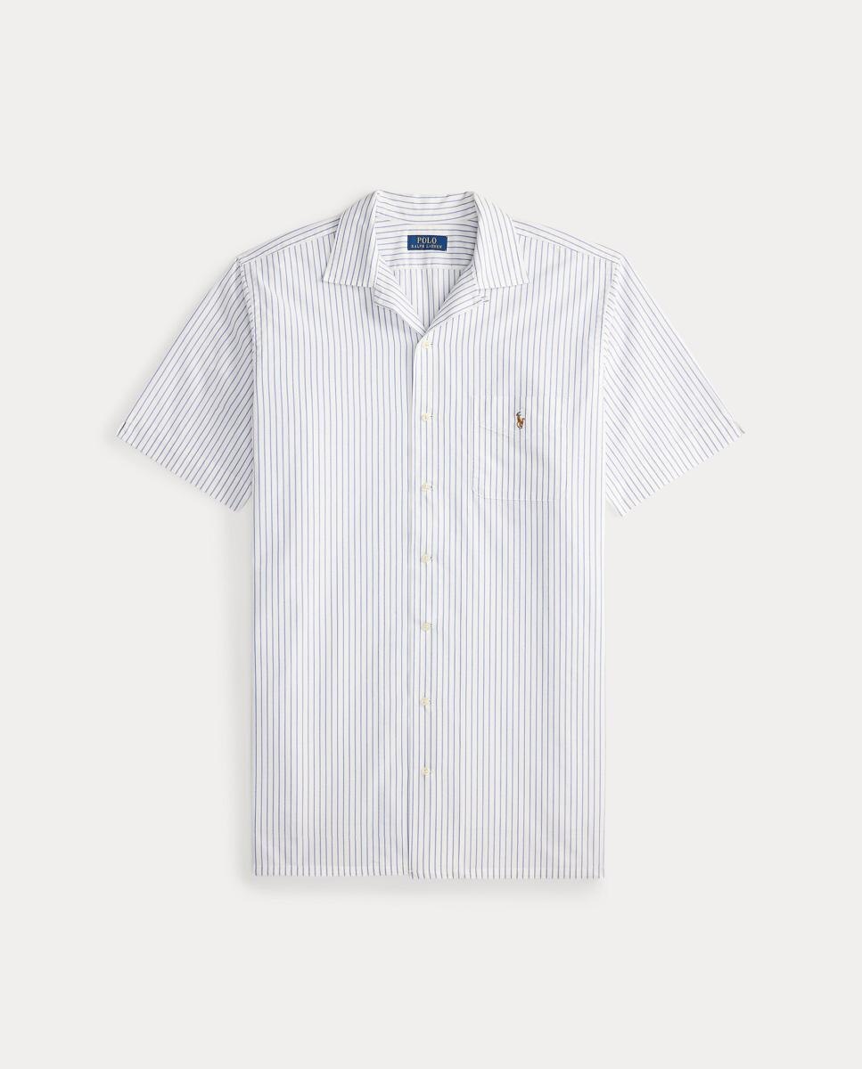 Camisa de Manga Curta com Bolso Tamanhos Grandes Azul Royal-4