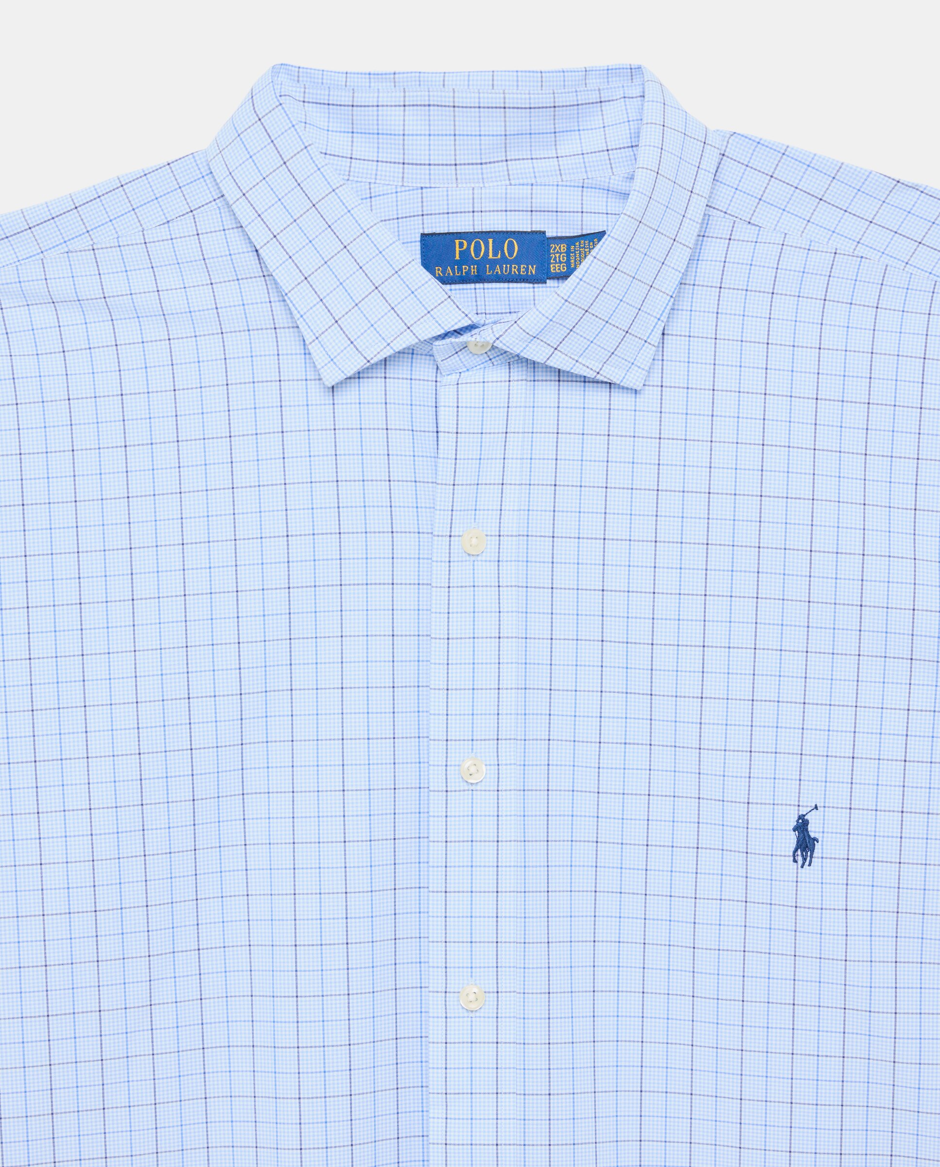 Camisa de Homem em Popelina Elástica Regular Fit, Tamanhos Grandes Azul-2