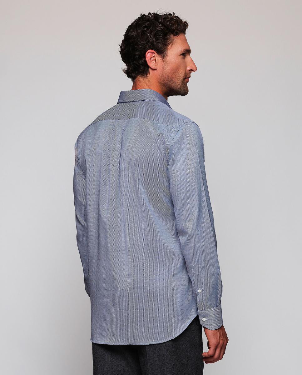 Camisa casual de hombre cuello con botones Tallas Grandes - Mirto - Azul marino Azul marino-2
