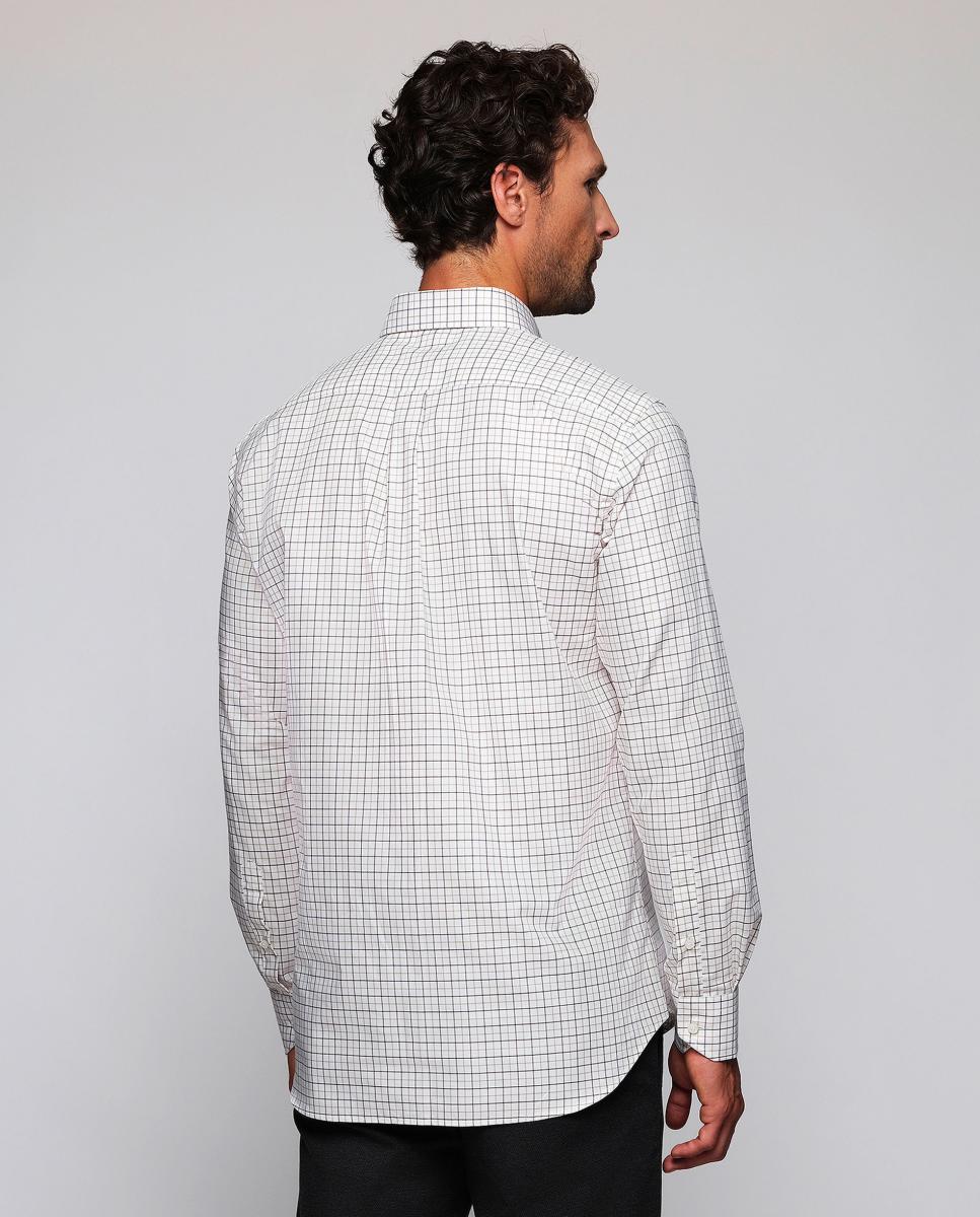 Camisa casual de hombre cuadros cuello con botones Tallas Grandes - Mirto - Camel Camel-2