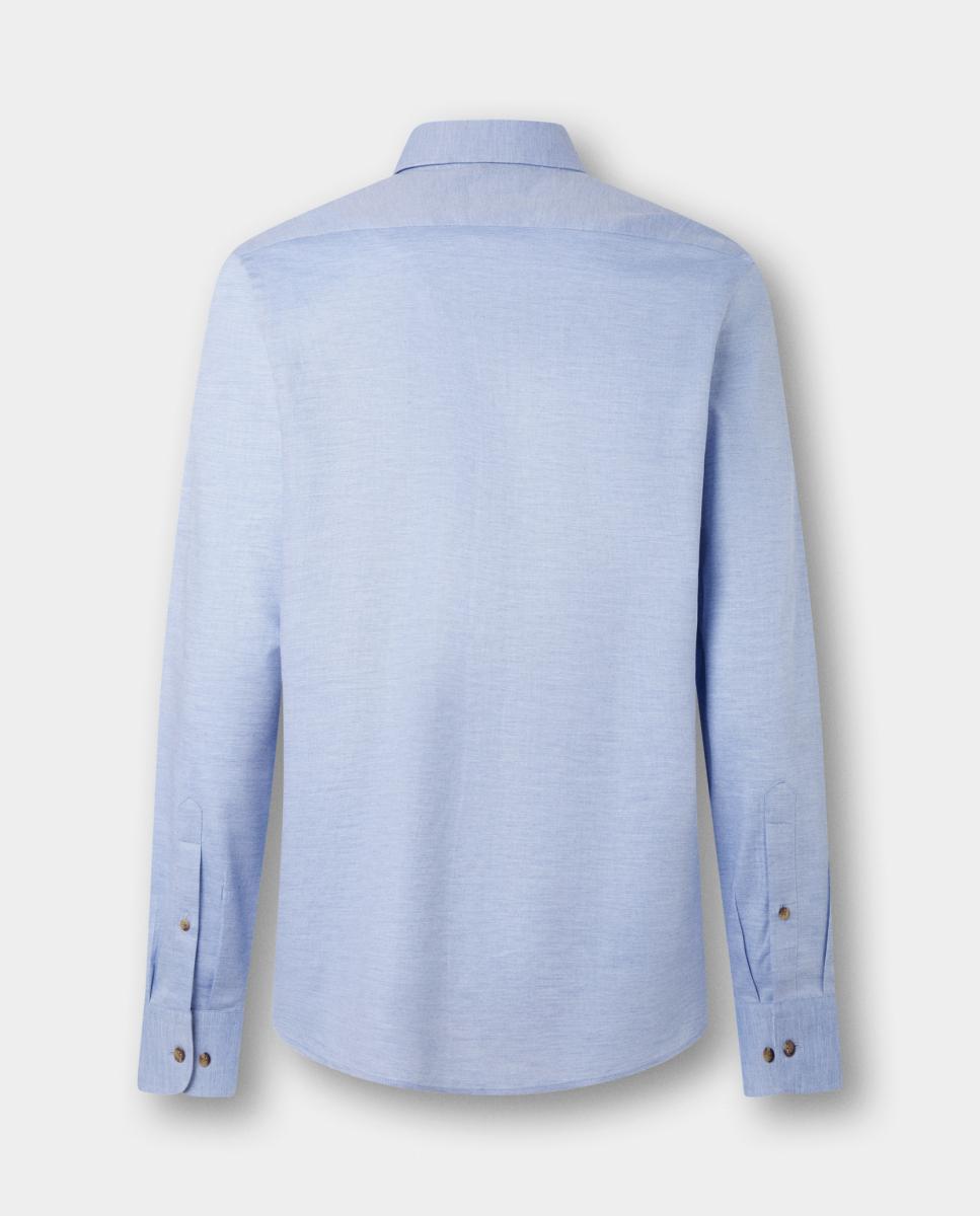 Imagen 7 de Camisa de hombre franela múltiples ribetes classic fit y logo tallas grandes. - Hackett - Azul claro Azul claro