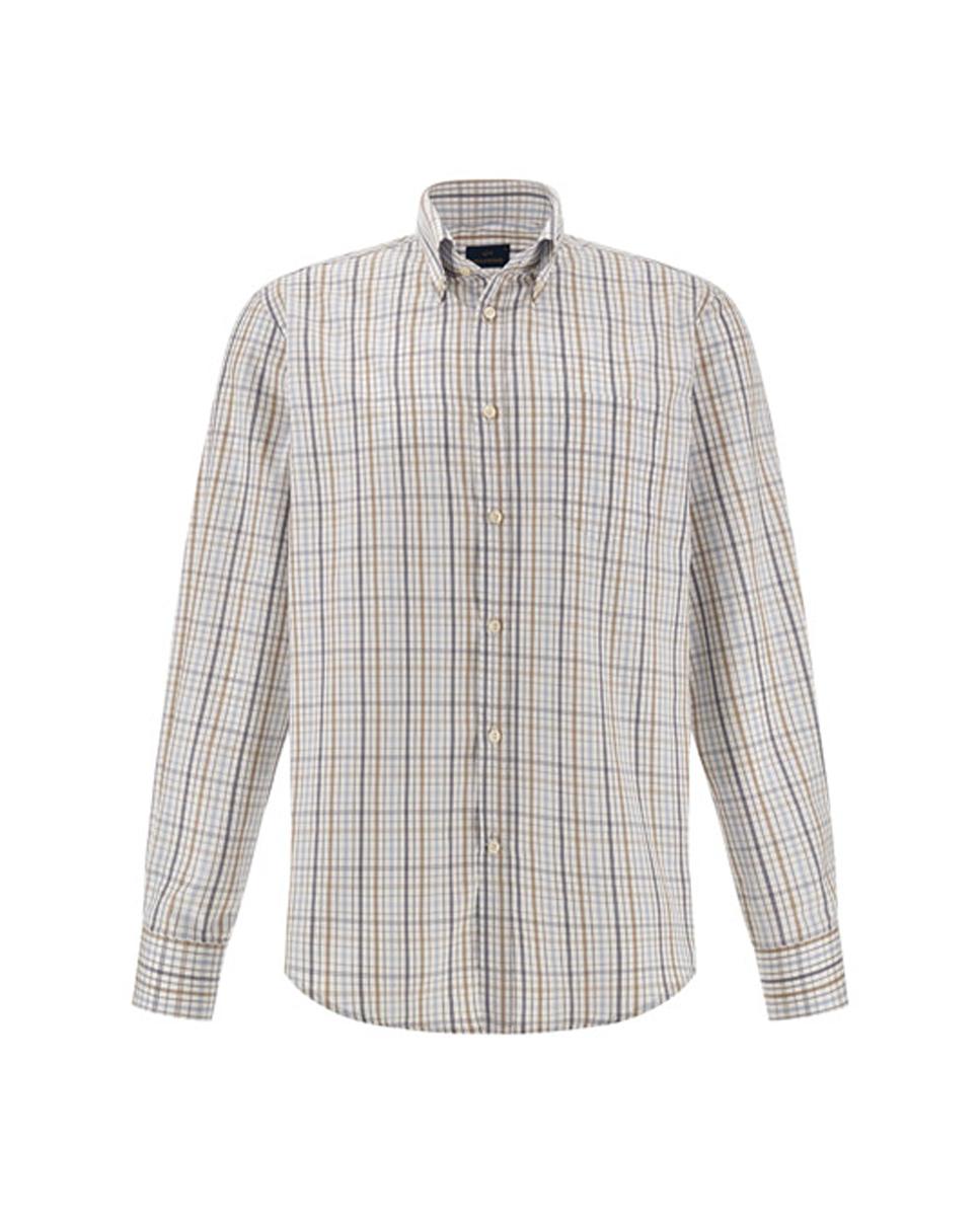 Camisa popelín twill de hombre regular fit cuadros tallas grandes - Paul & Shark - Multicolor Multicolor-1