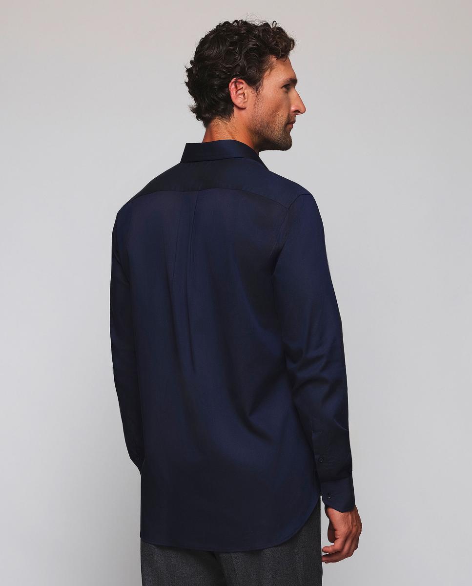 Camisa casual de hombre cuello con botones Tallas Grandes - Mirto - Azul marino Azul marino-2
