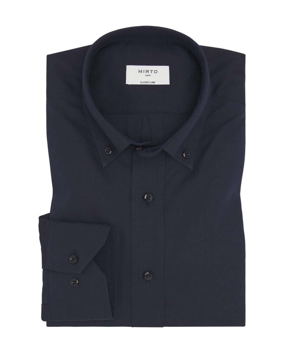 Camisa casual de hombre cuello con botones Tallas Grandes - Mirto - Azul marino Azul marino-3