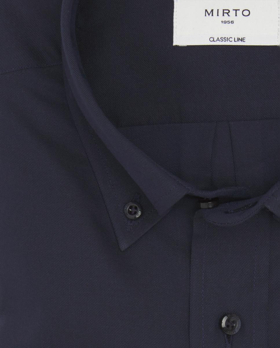 Camisa casual de hombre cuello con botones Tallas Grandes - Mirto - Azul marino Azul marino-4