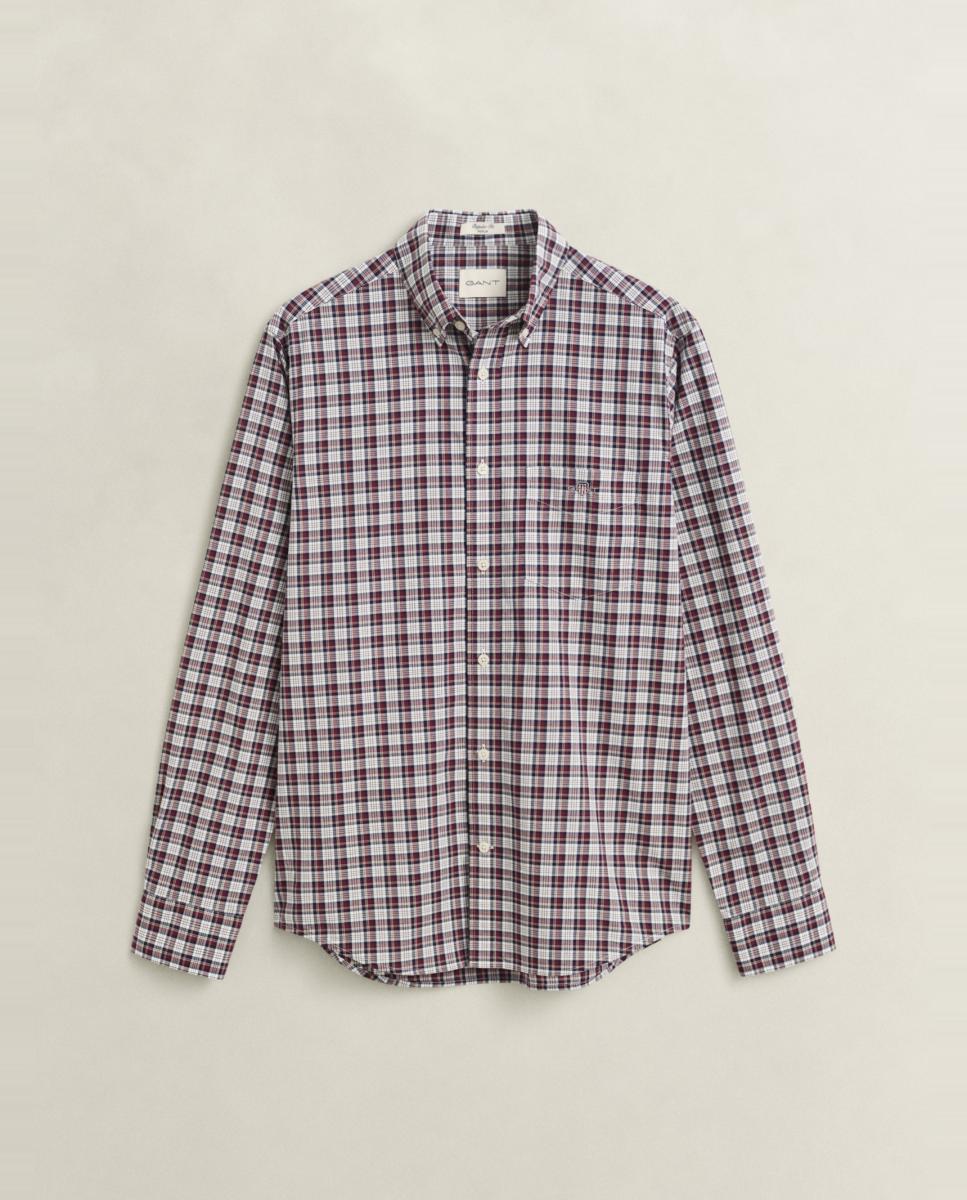 Camisa de hombre tallas grandes de popelina clásica a cuadros - Gant - Rosa Rosa-4
