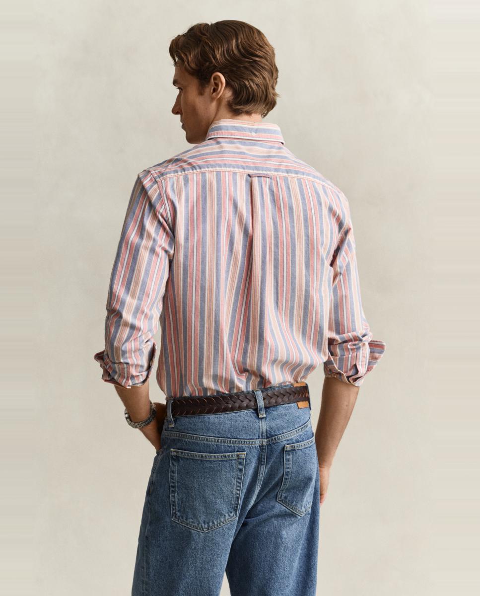 Camisa Tamanhos Grandes de Popelina Clássica e Corte Regular Multicolor-2