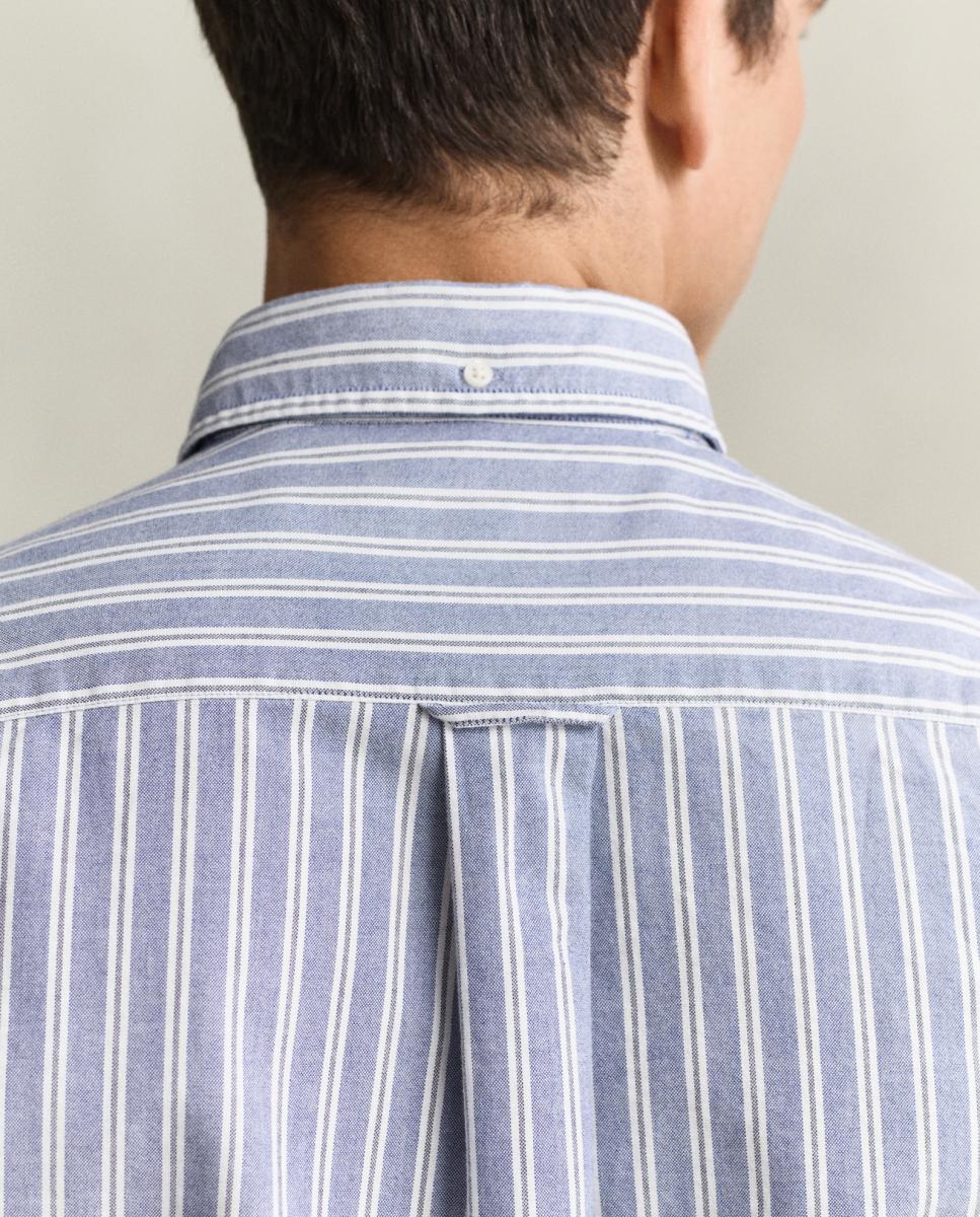 Camisa Tamanhos Grandes de Popelina Clássica e Corte Regular Azul-4