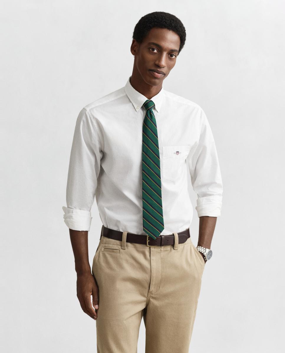 Camisa de hombre tallas grandes de popelina clásica y corte Regular Fit - Gant - Blanco Blanco-1