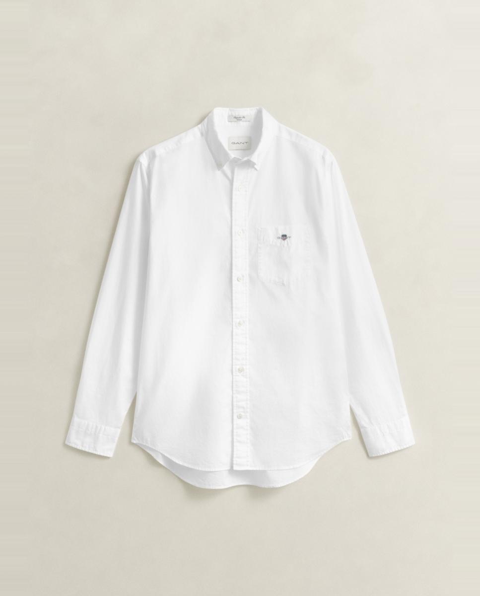 Camisa de hombre tallas grandes de popelina clásica y corte Regular Fit - Gant - Blanco Blanco-4