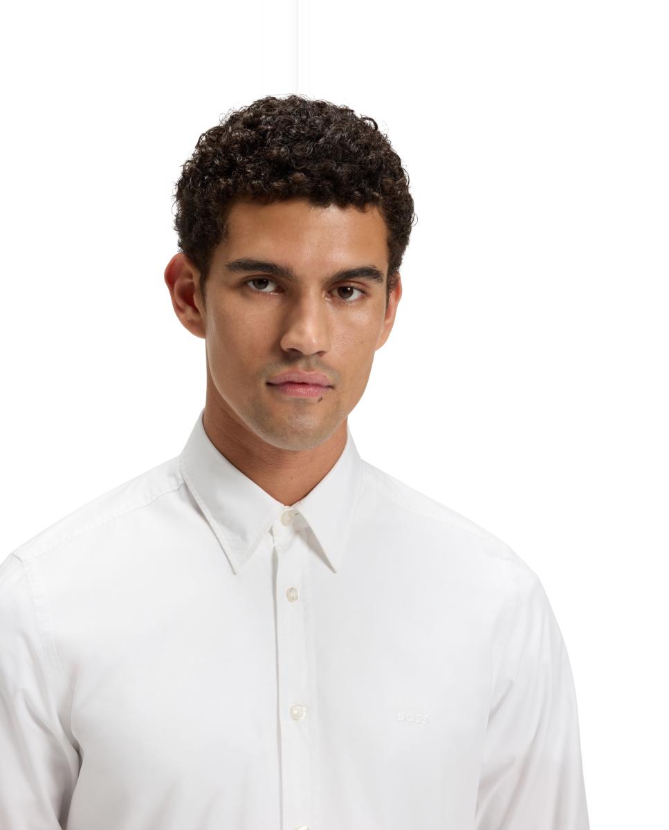 Imagen 3 de Camisa manga larga de hombre tallas grandes. - Boss - Blanco Blanco
