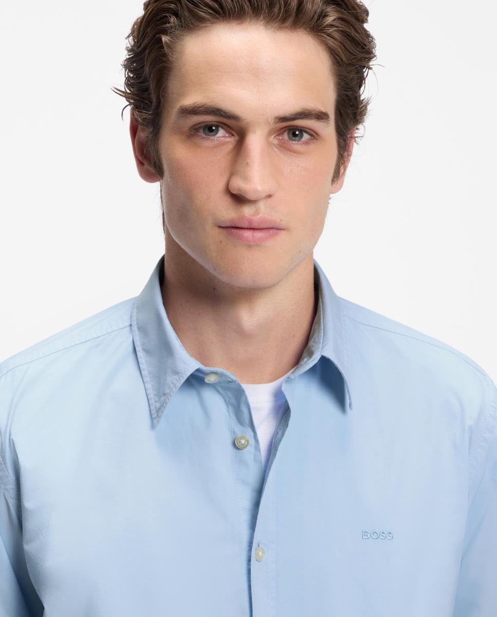 Imagen 2 de Camisa manga larga de hombre tallas grandes. - Boss - Azul Azul