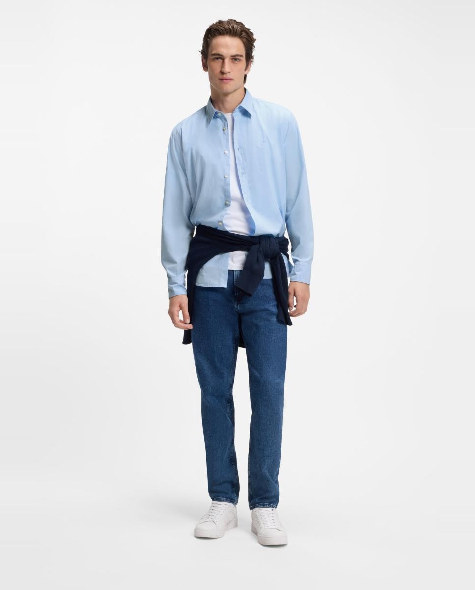 Imagen 4 de Camisa manga larga de hombre tallas grandes. - Boss - Azul Azul