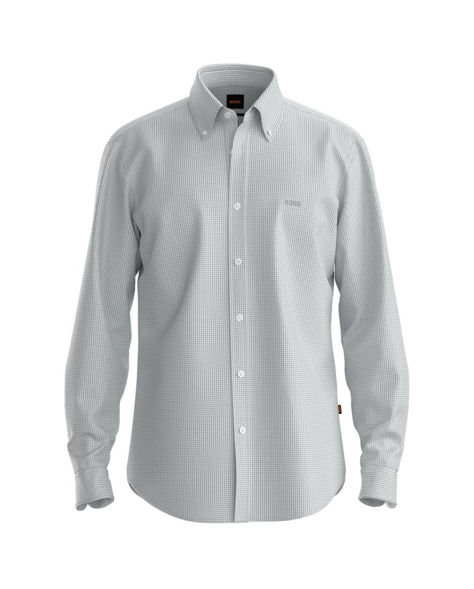 Camisa manga larga de hombre tallas grandes. - Boss - Blanco Blanco-1
