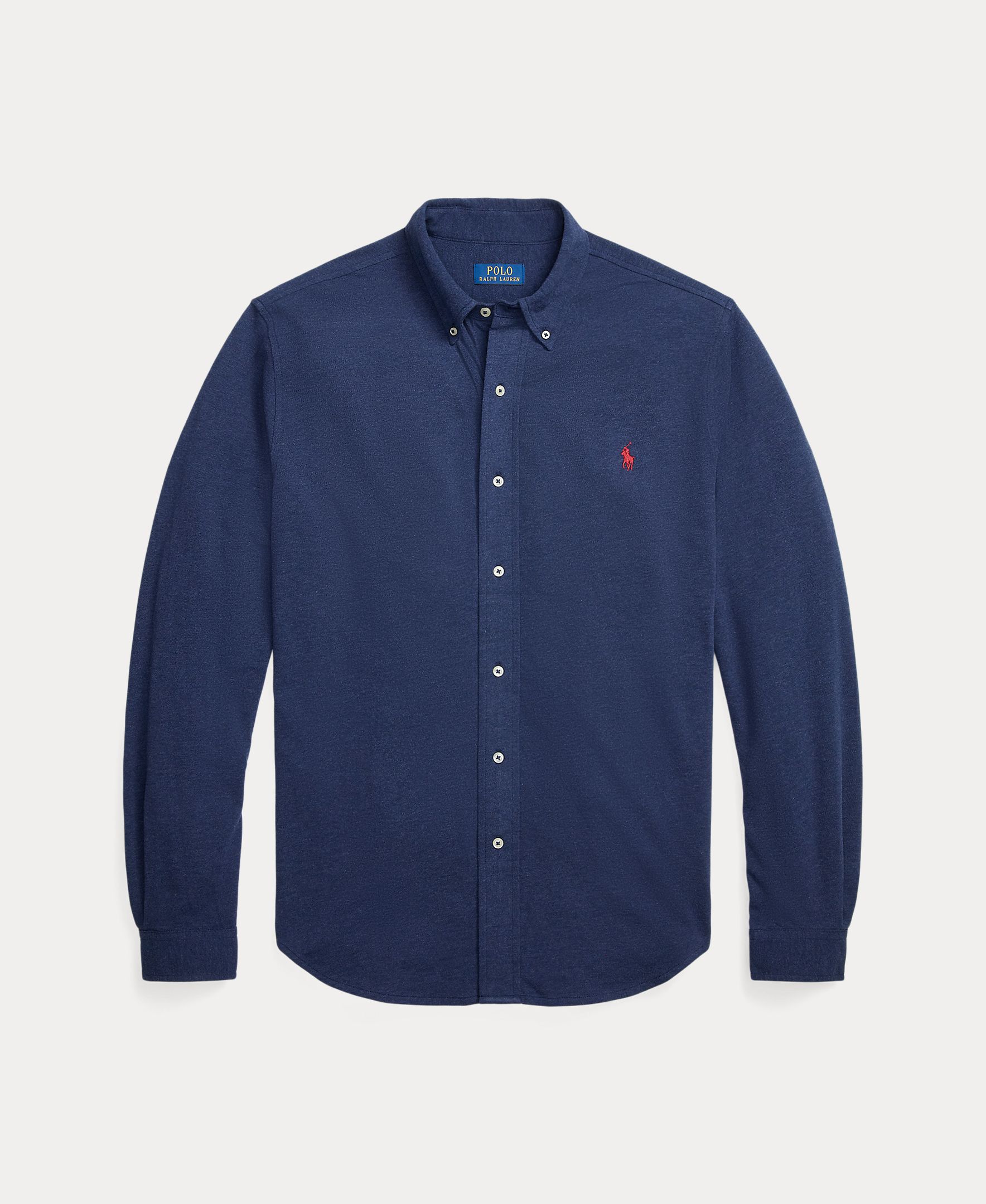 Camisa de hombre de piqué Regular Fit tallas grandes - Polo Ralph Lauren - Azul marino Azul marino-4