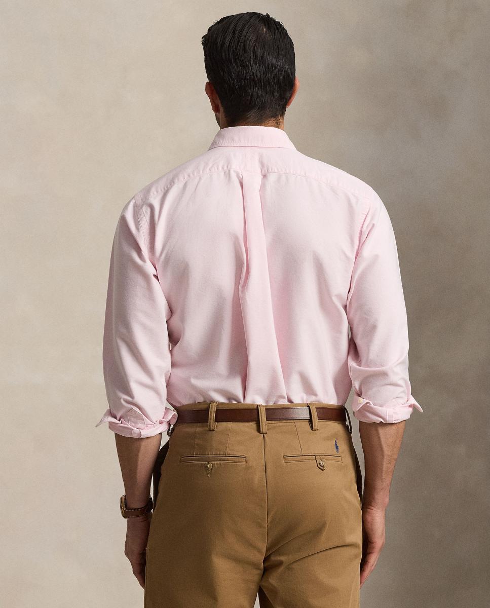 Camisa Oxford Classic Fit Tamanhos Grandes Rosa-claro-3