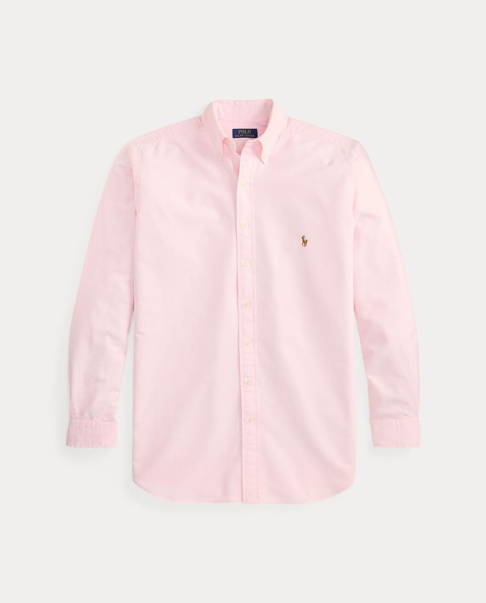 Camisa Oxford Classic Fit Tamanhos Grandes Rosa-claro-5