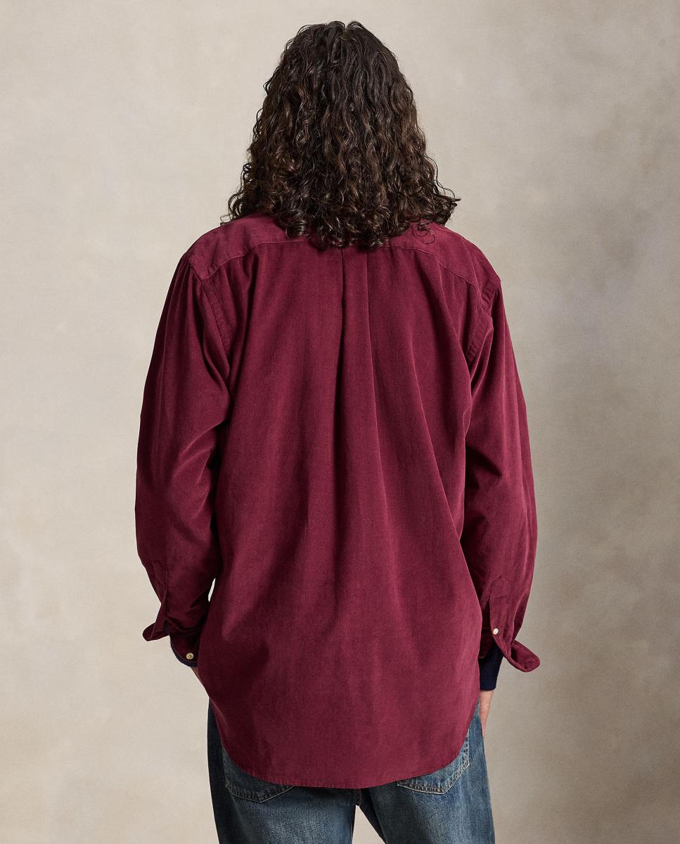 Camisa de hombre de micropana en color Oliva - Polo Ralph Lauren - Granate Granate-3