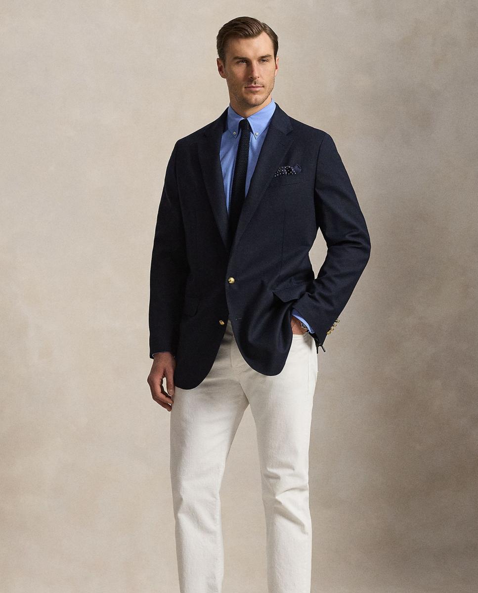 Camisa de popelina elástica de hombre Azul cabana - Polo Ralph Lauren - Azul Cielo Azul Cielo-7