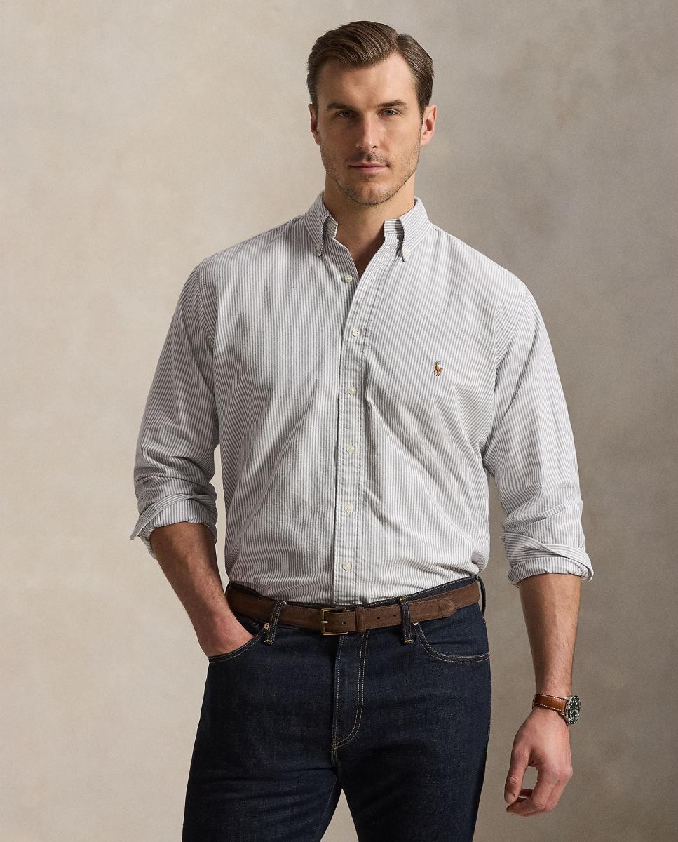 Camisa oxford de hombre Carmel Rosa/Blanco - Polo Ralph Lauren - Azul marino Azul marino-1