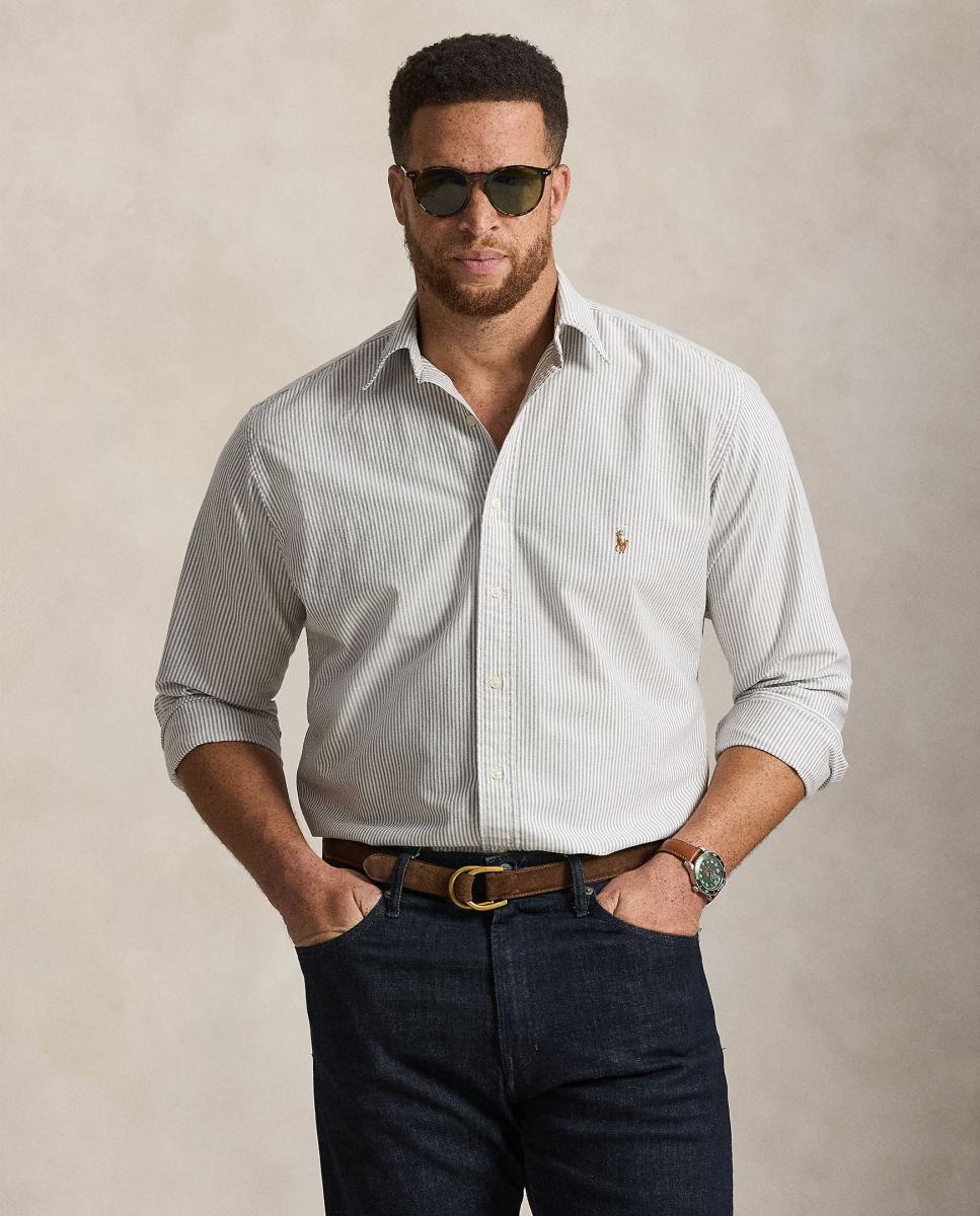 Camisa oxford de hombre Carmel Rosa/Blanco - Polo Ralph Lauren - Marrón oscuro Marrón oscuro-1