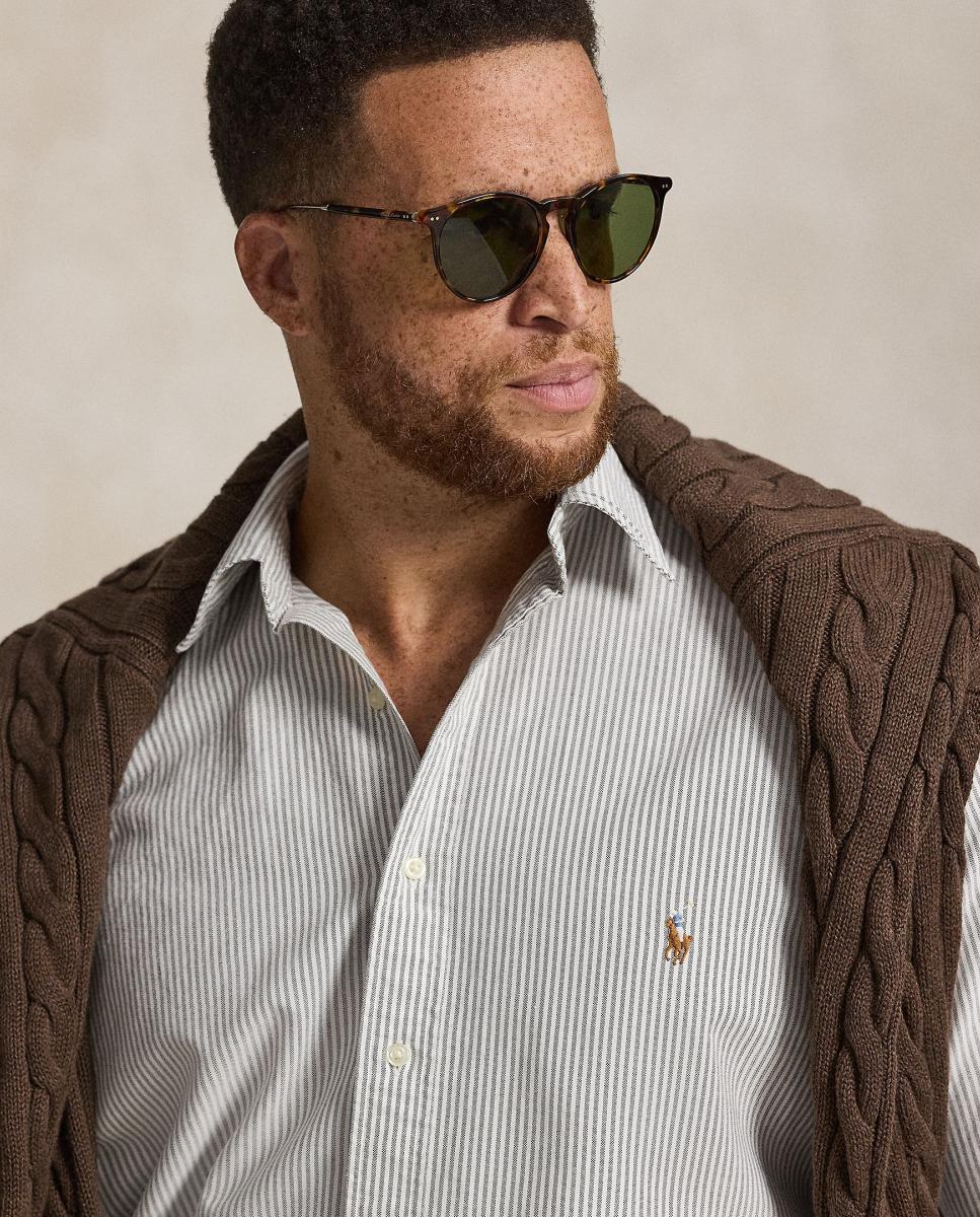 Camisa oxford de hombre Carmel Rosa/Blanco - Polo Ralph Lauren - Marrón oscuro Marrón oscuro-4