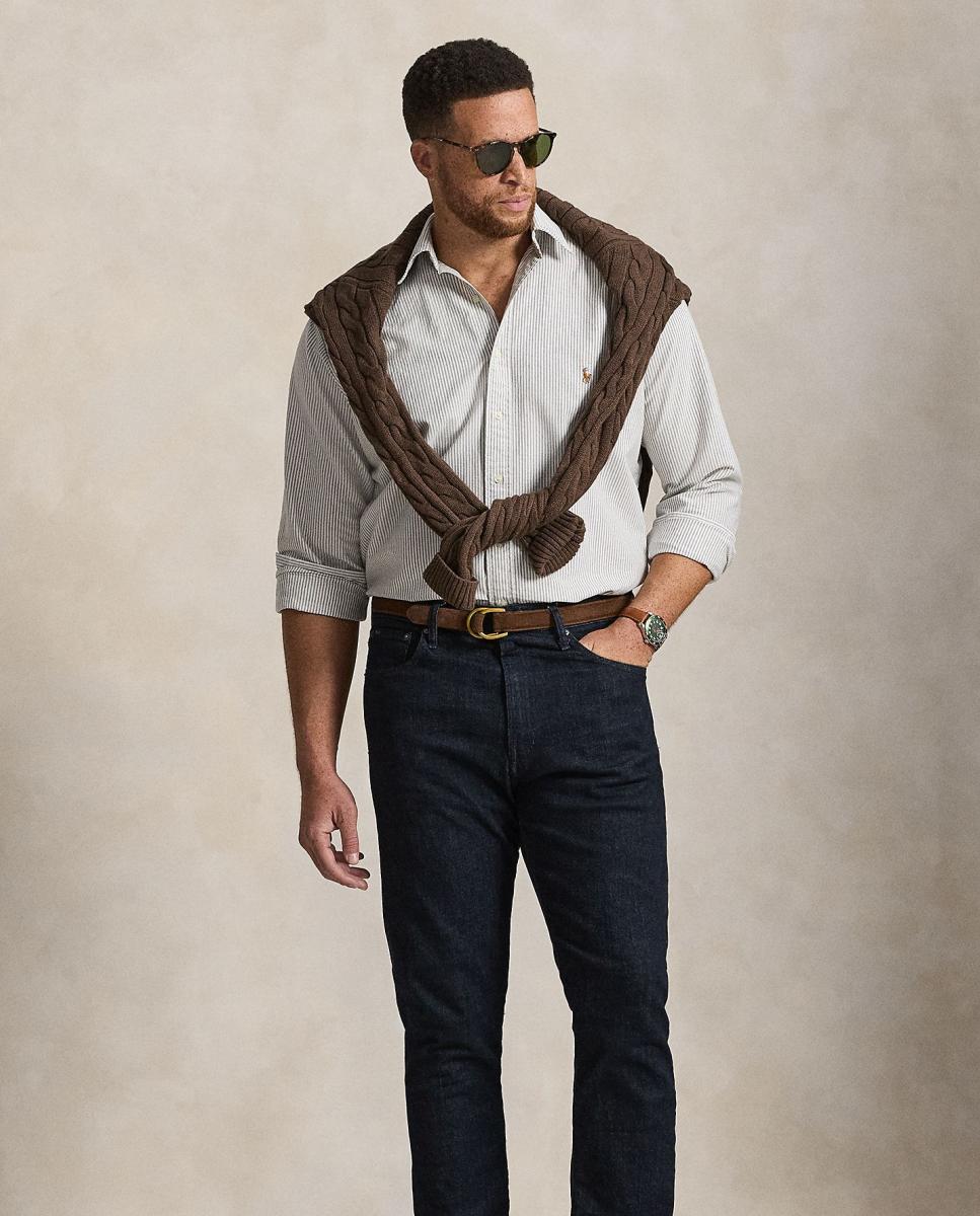 Camisa oxford de hombre Carmel Rosa/Blanco - Polo Ralph Lauren - Marrón oscuro Marrón oscuro-6