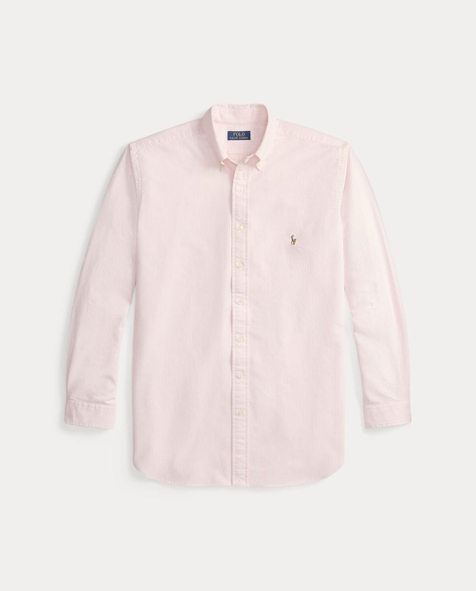 Camisa Oxford de Algodão Classic Fit Tamanhos Grandes Rosa-claro-6